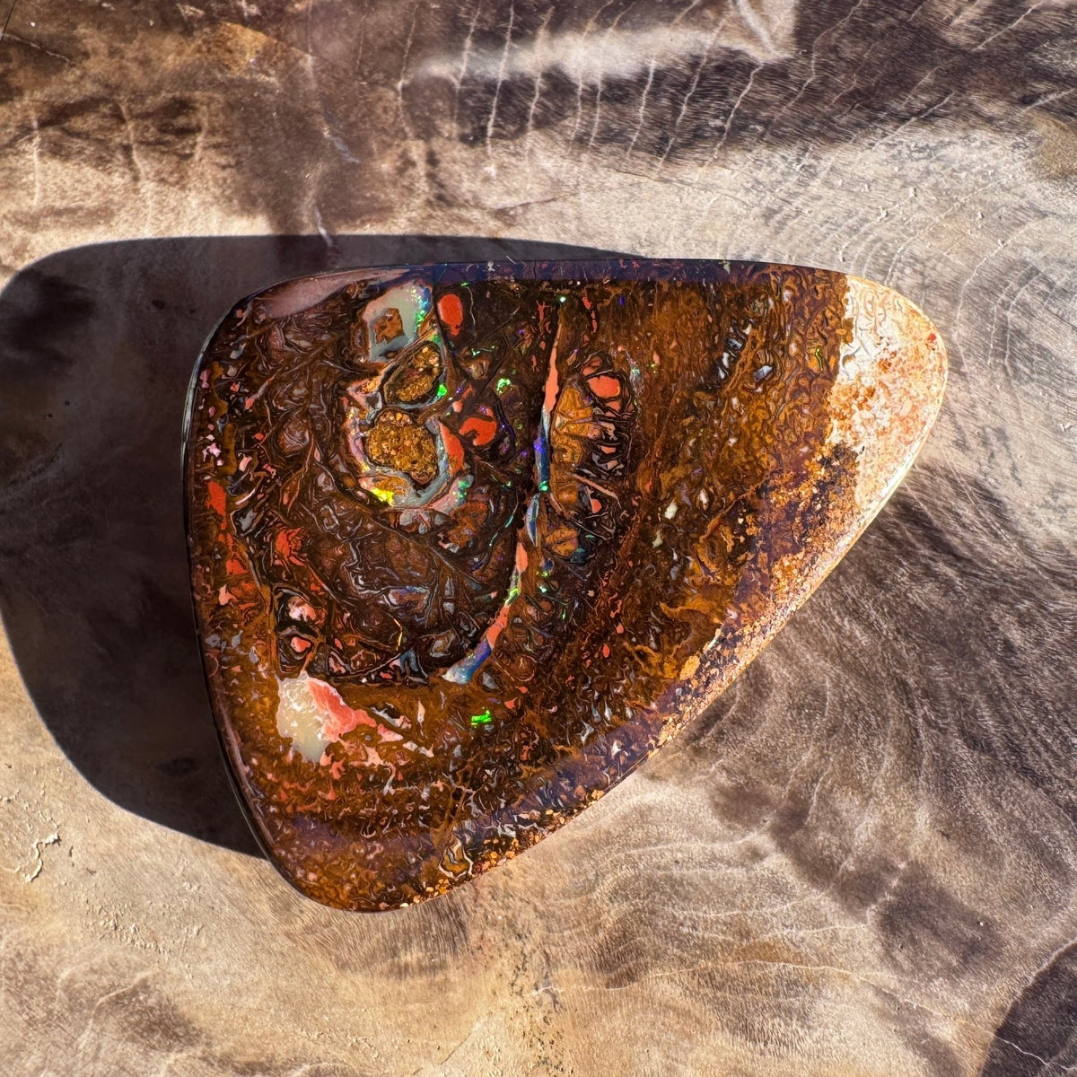 47ct Queensland Boulder Opal | Solid Australian Opal | Hand-Cut