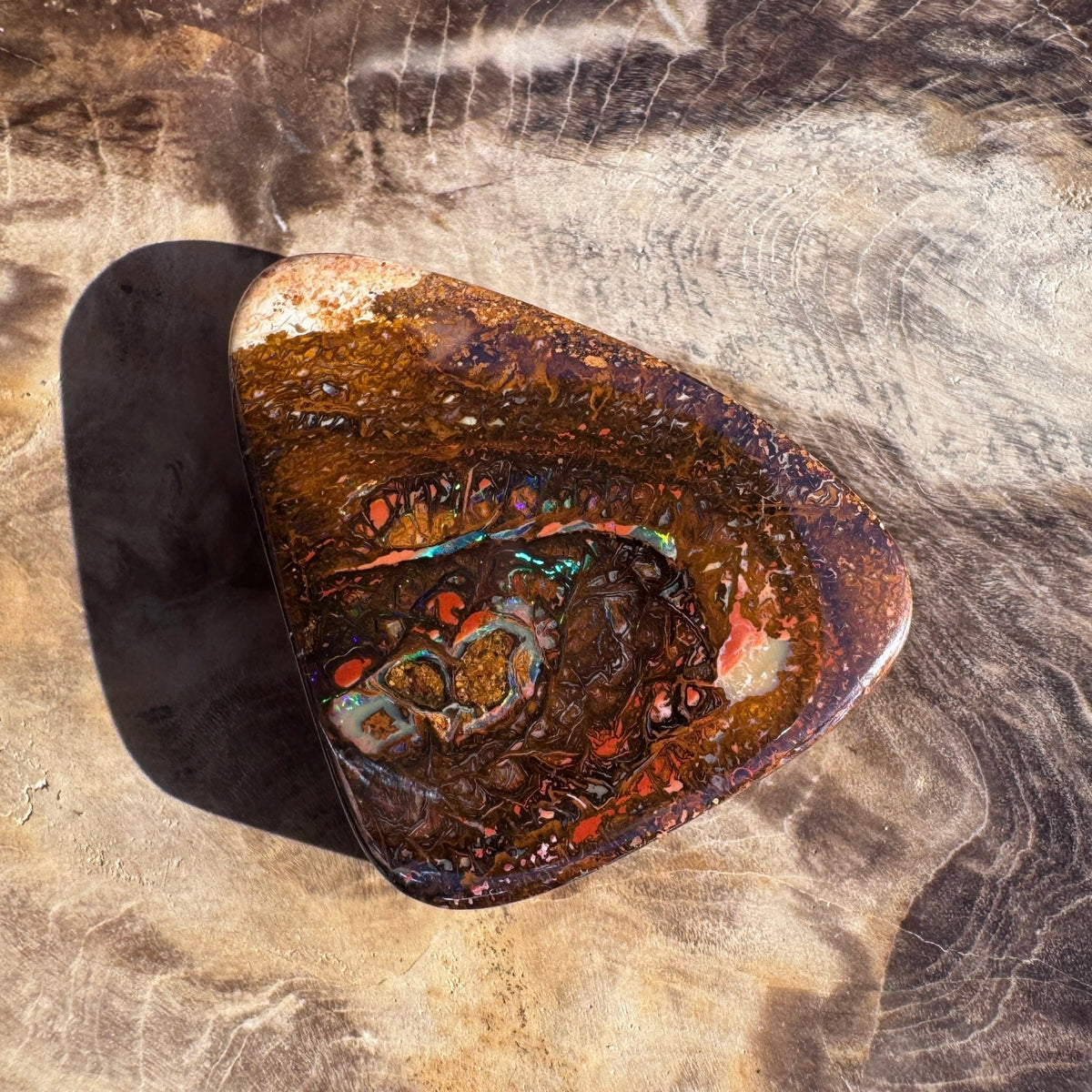 47ct Queensland Boulder Opal | Solid Australian Opal | Hand-Cut