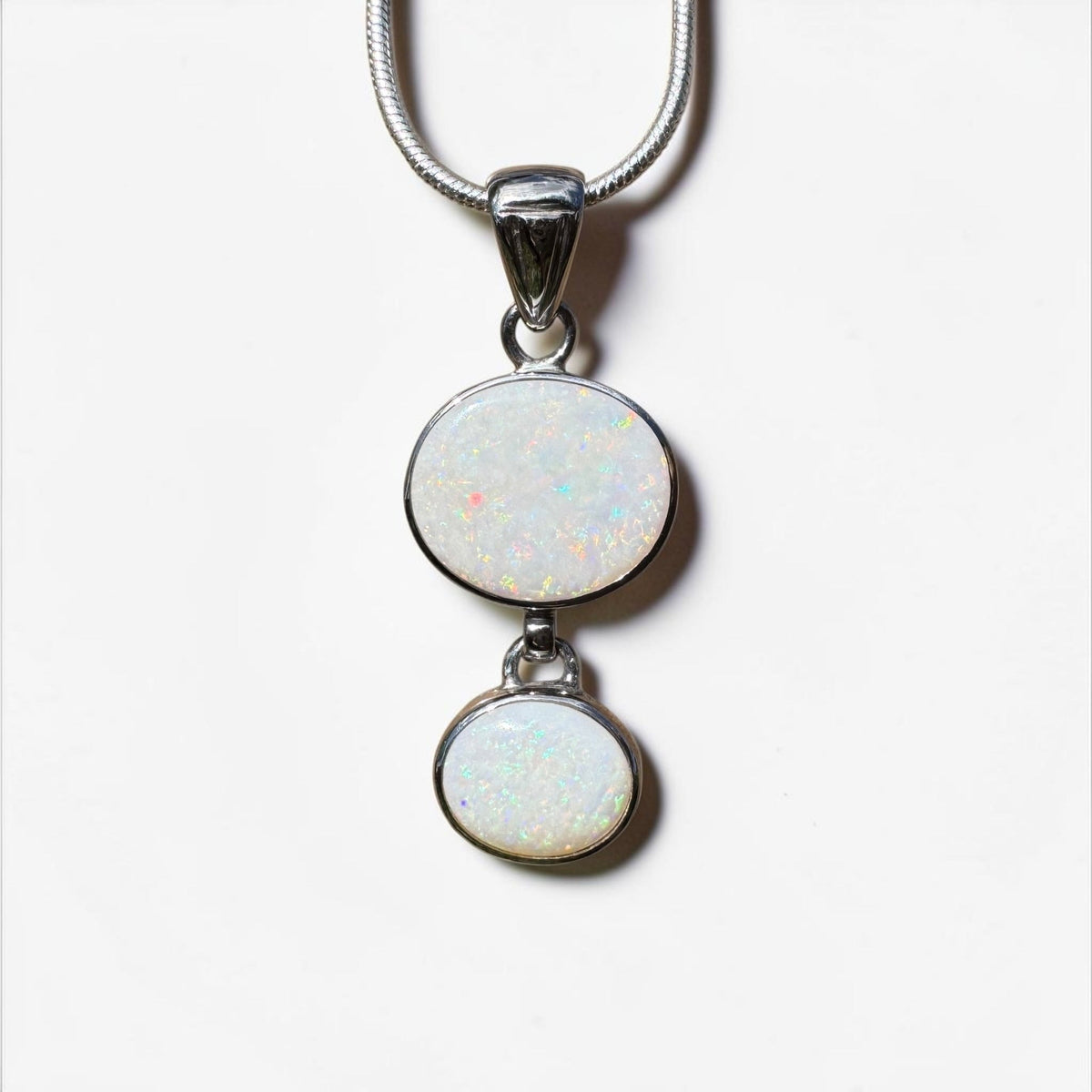 4.9ct Coober Pedy Opal Pendant Necklace ~ 'Kununurra Firelight' | 925 Sterling Silver | Solid Australian Opal