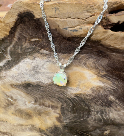 1.2ct Solid Coober Pedy Opal Sterling Silver Pendant