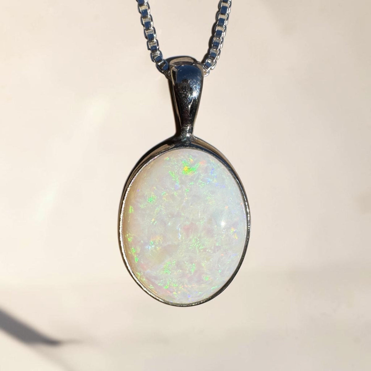 5.3ct Coober Pedy Opal Pendant Necklace ~ 'Shothole Canyon Colour' | 925 Sterling Silver | Solid Australian Opal