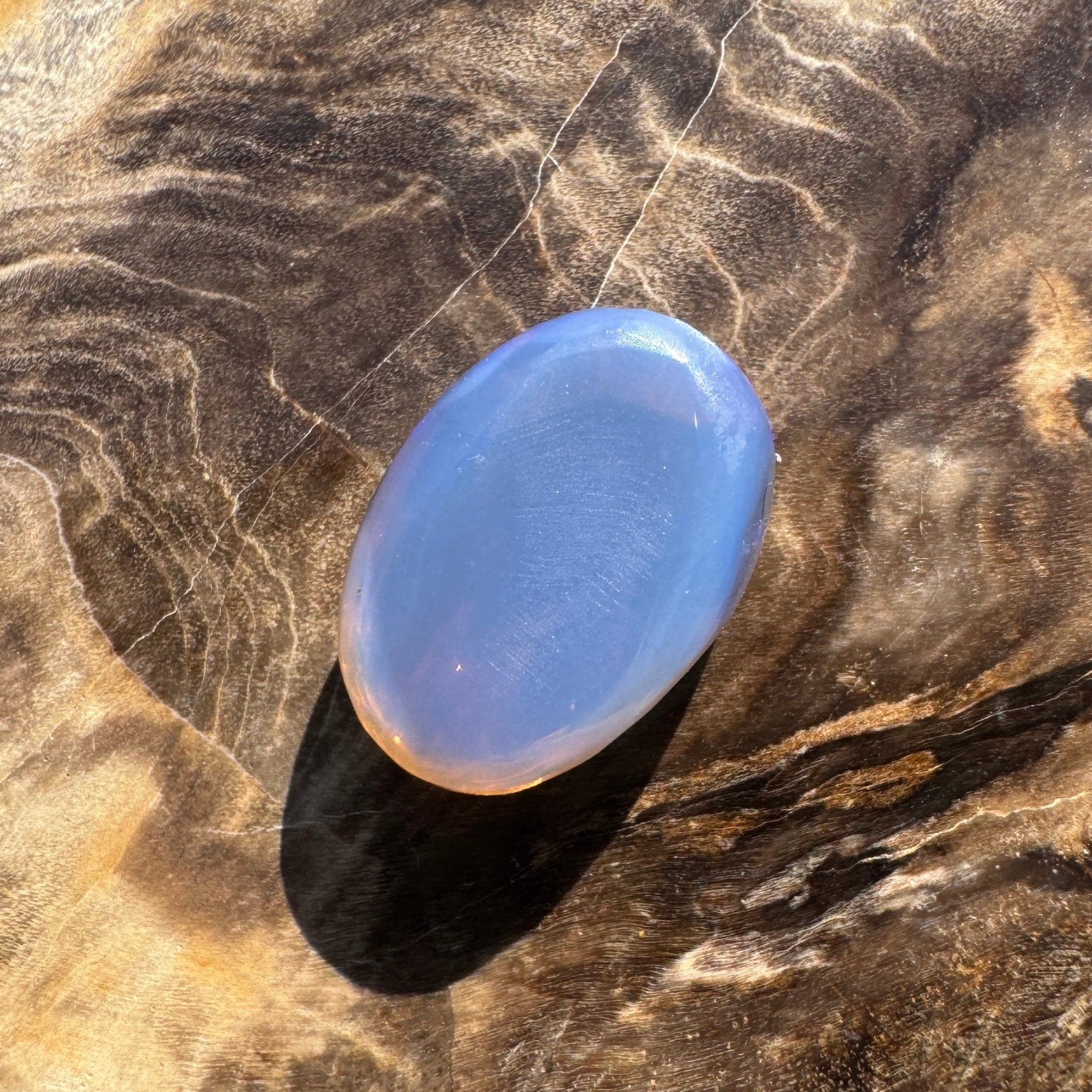 5.3ct Hand - cut Solid Lightning Ridge Semi Black Opal