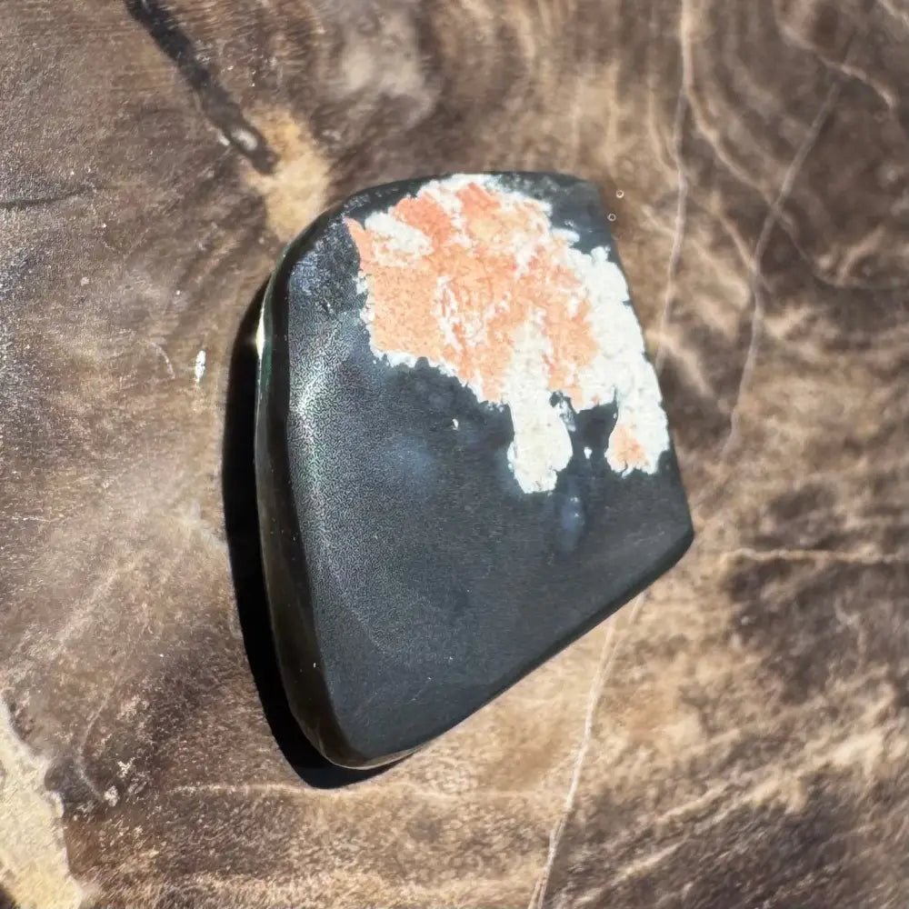 5.6ct Lightning Ridge Black Opal Solid Hand - Cut