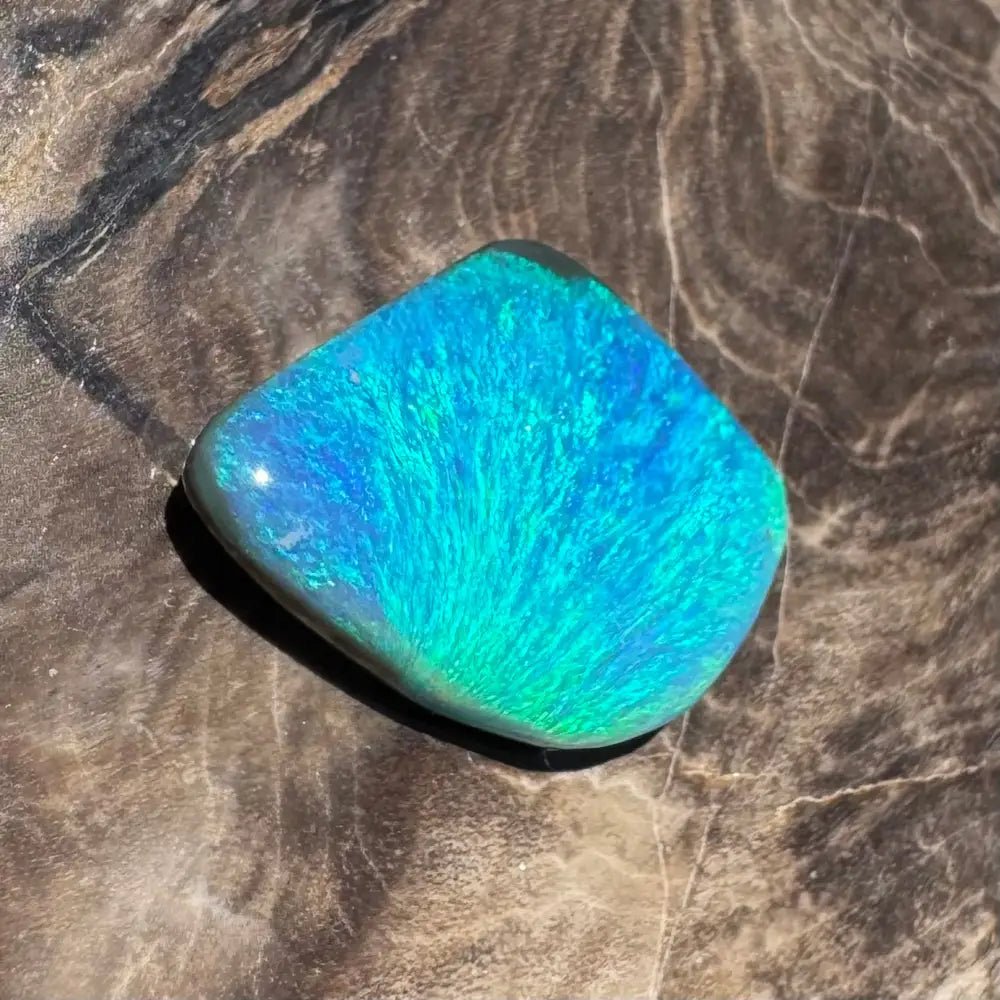 5.6ct Lightning Ridge Black Opal Solid Hand - Cut