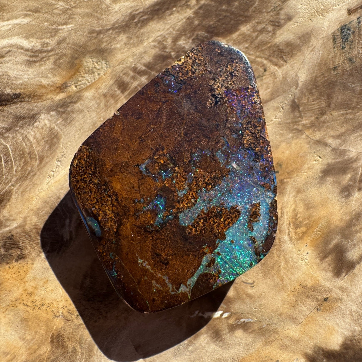 56ct Queensland Boulder Opal | Solid Australian Opal | Hand-Cut