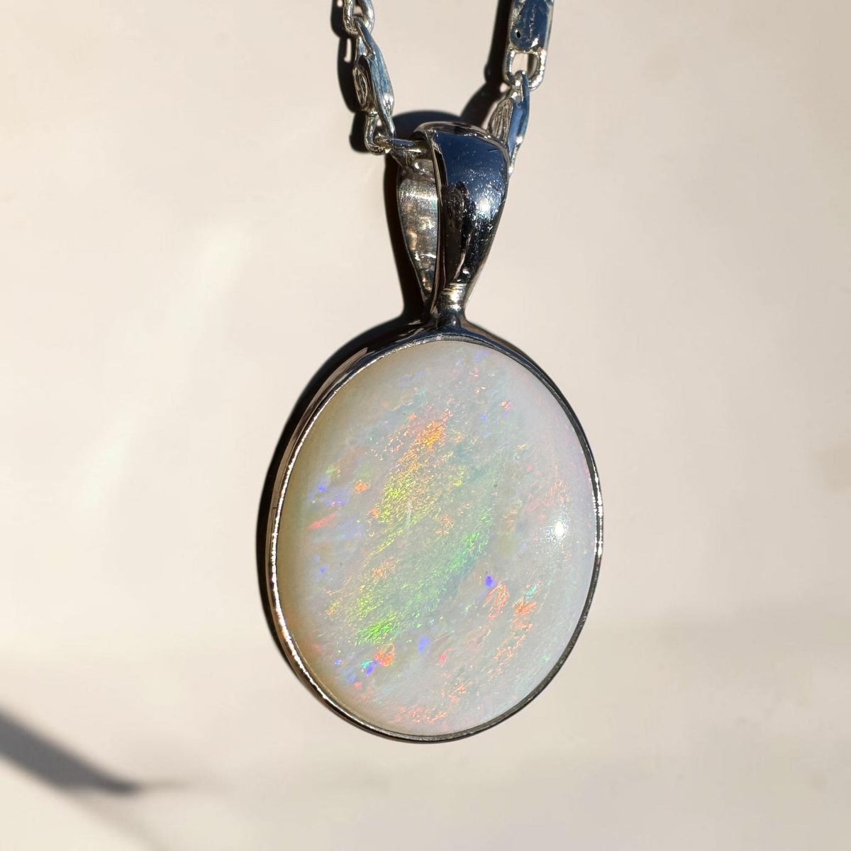 5ct Coober Pedy Opal Pendant Necklace ~ 'Liffey Falls Beacon' | 925 Sterling Silver | Solid Australian Opal