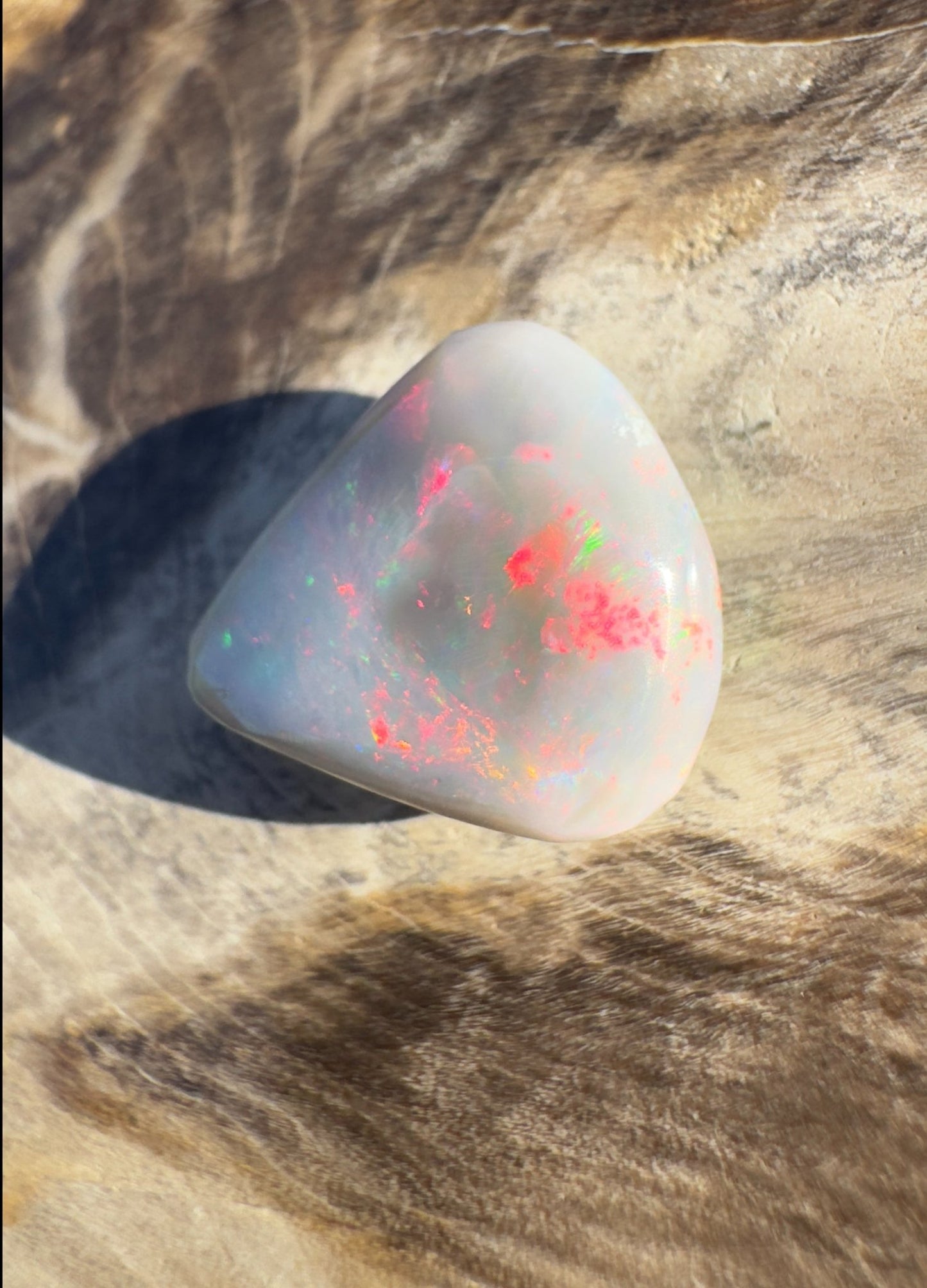 5ct Hand - cut Solid Lightning Ridge Semi Black Opal