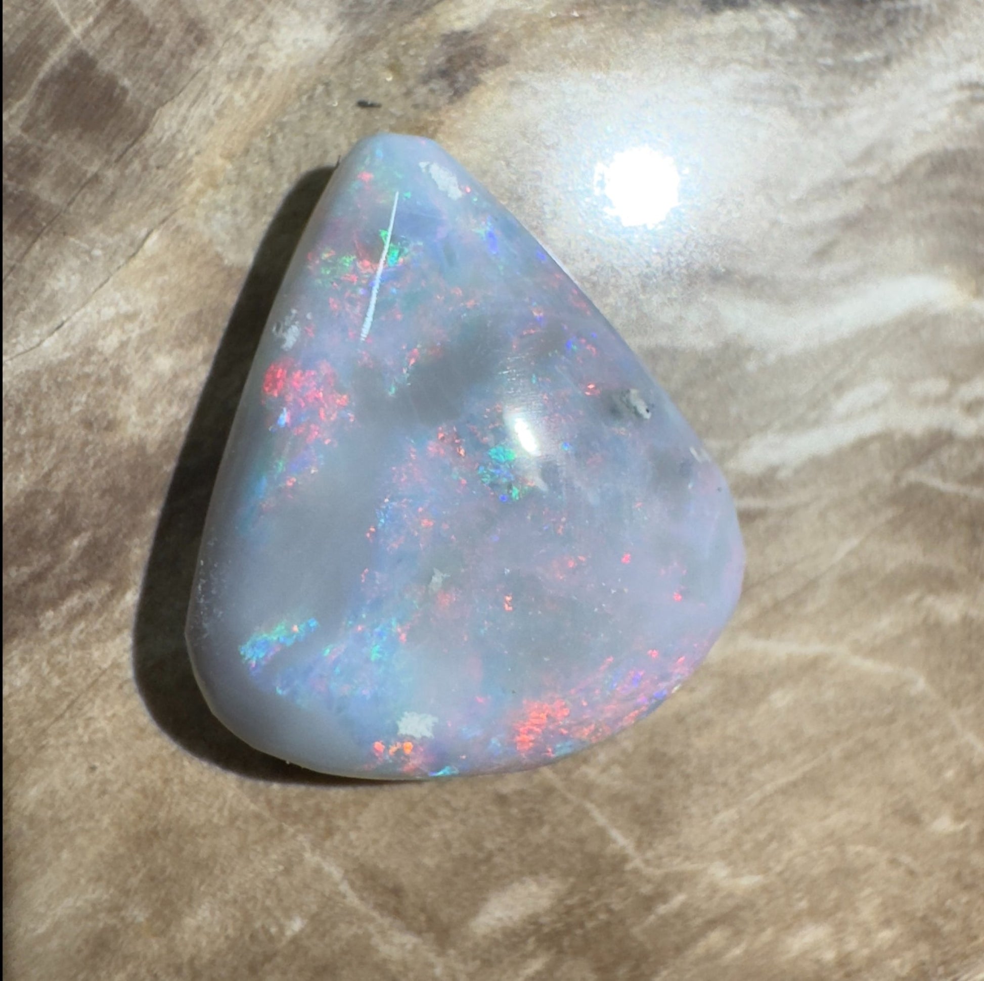 5ct Hand - cut Solid Lightning Ridge Semi Black Opal