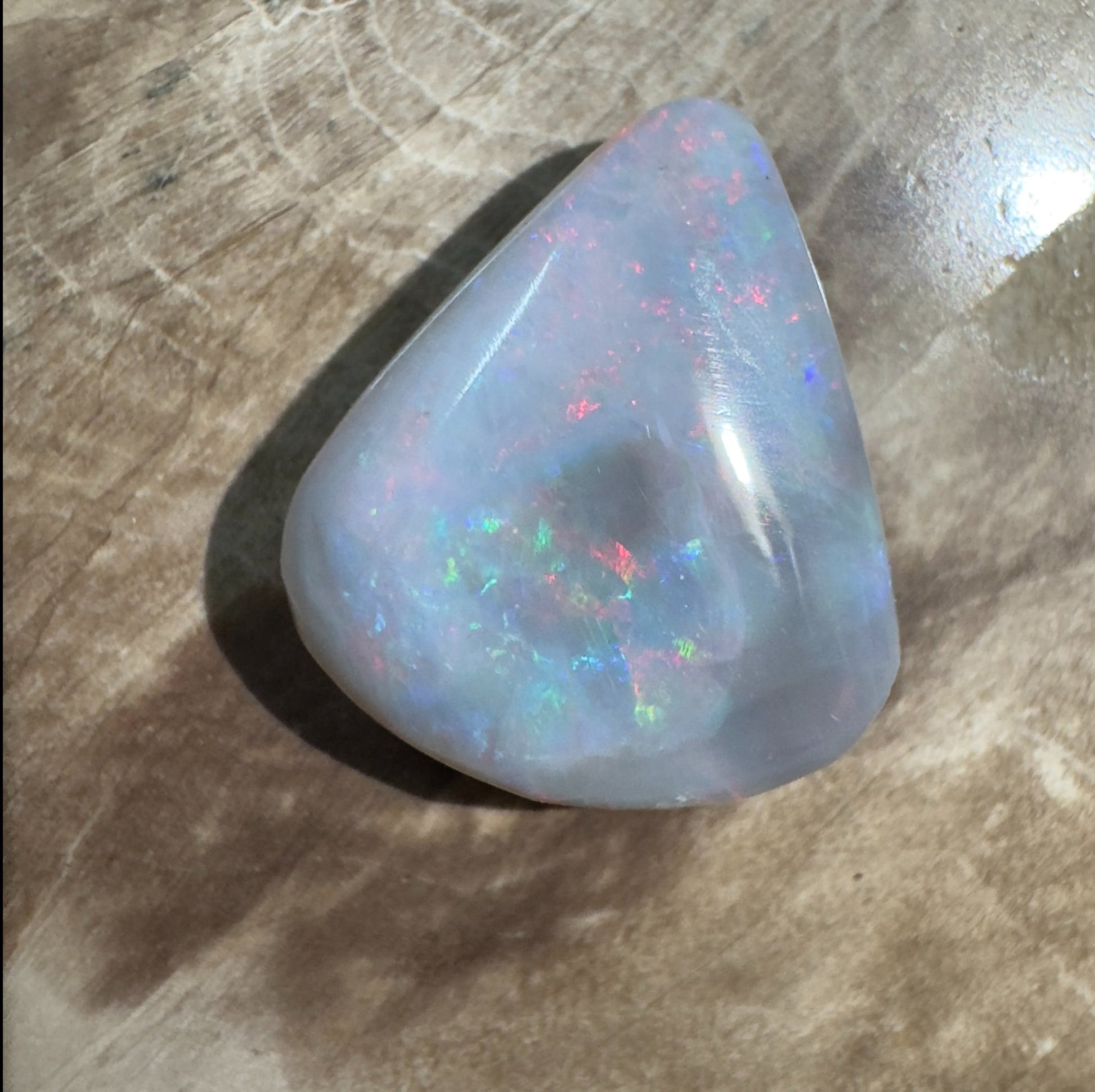 5ct Hand - cut Solid Lightning Ridge Semi Black Opal