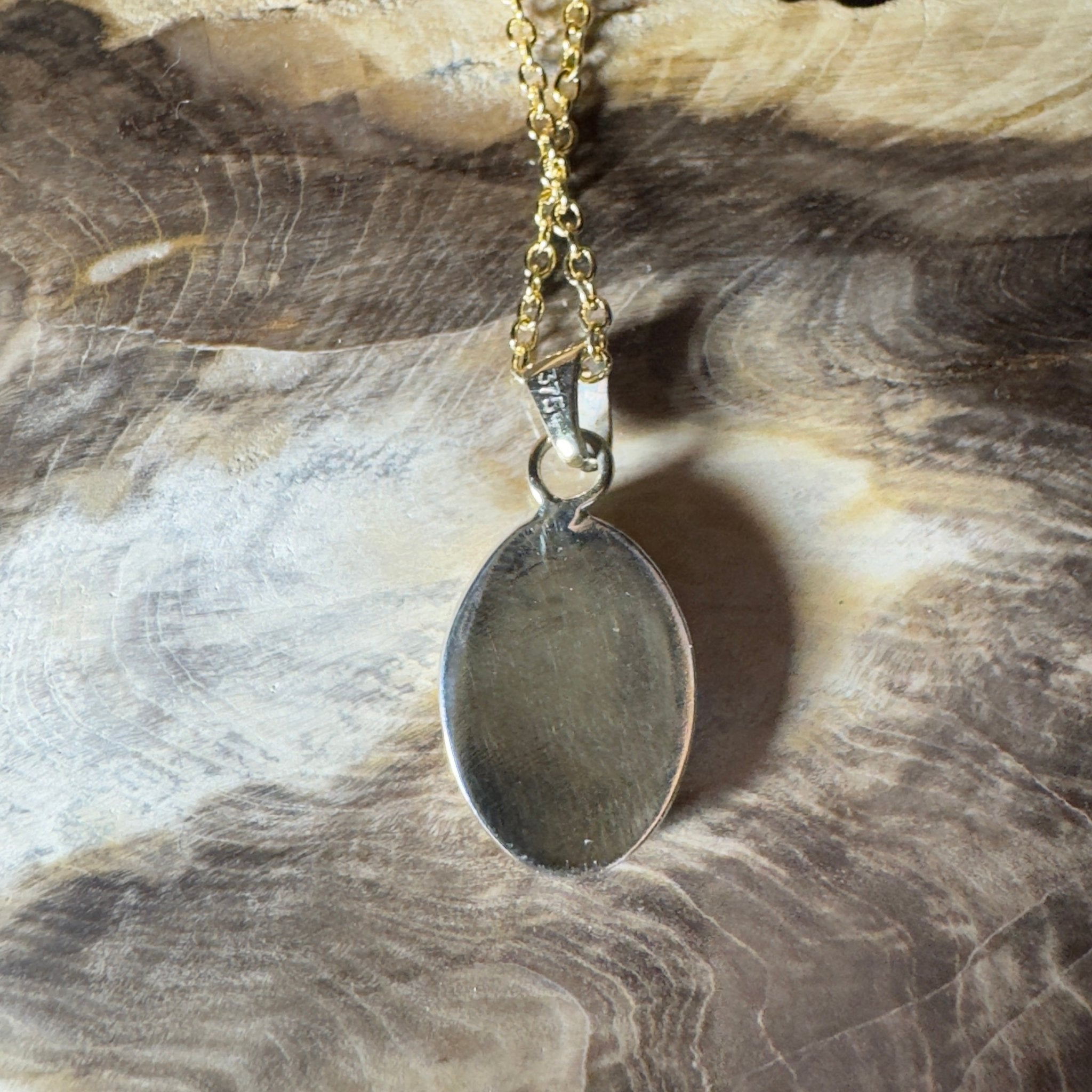 6.2ct Queensland Boulder Opal Pendant Necklace ~ 'Winton Earth & Sky' | 9ct Gold & 925 Sterling Silver | Solid Australian Opal