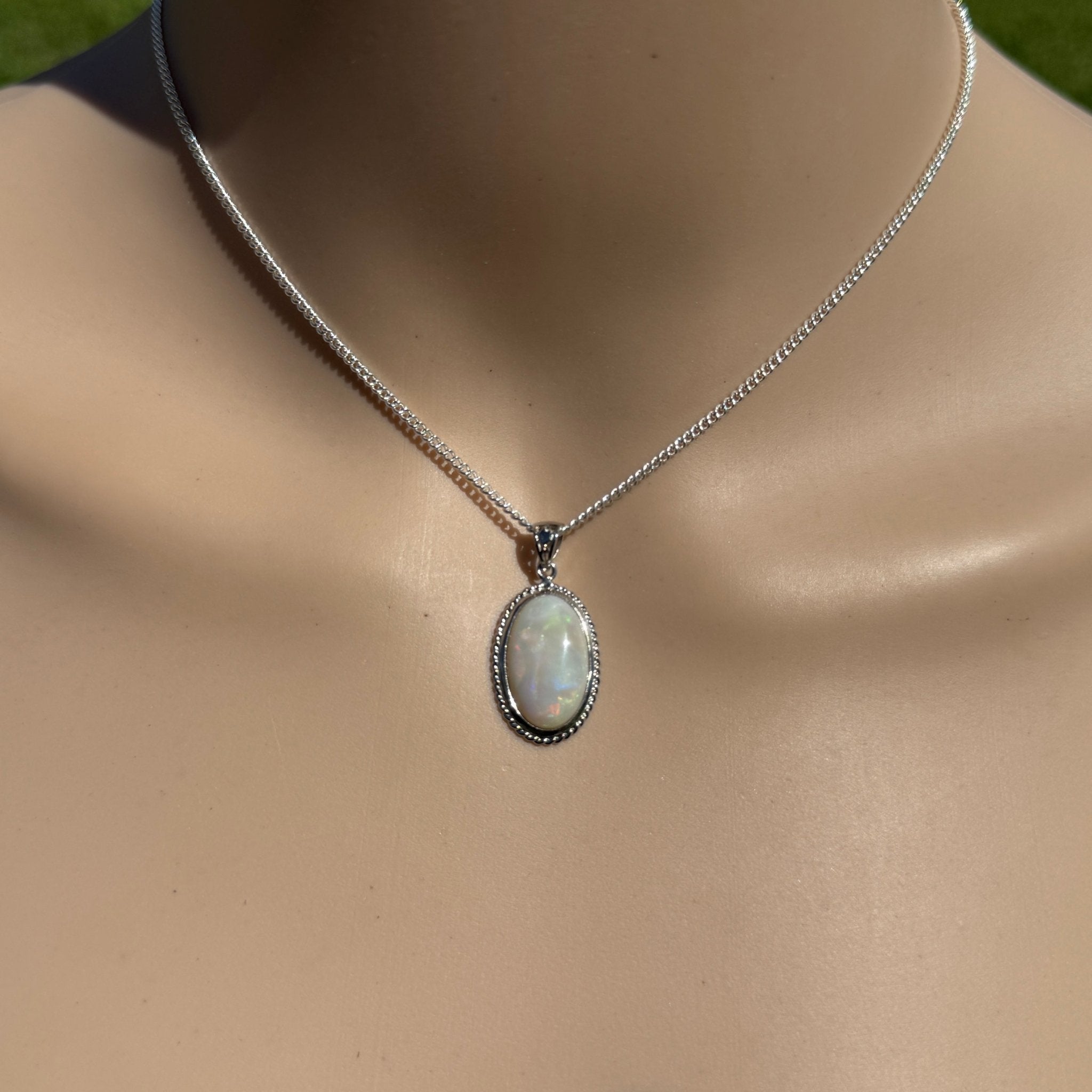 6.4ct Coober Pedy Opal Pendant Necklace ~ 'Oodnadatta Mirage' | 925 Sterling Silver | Solid Australian Opal