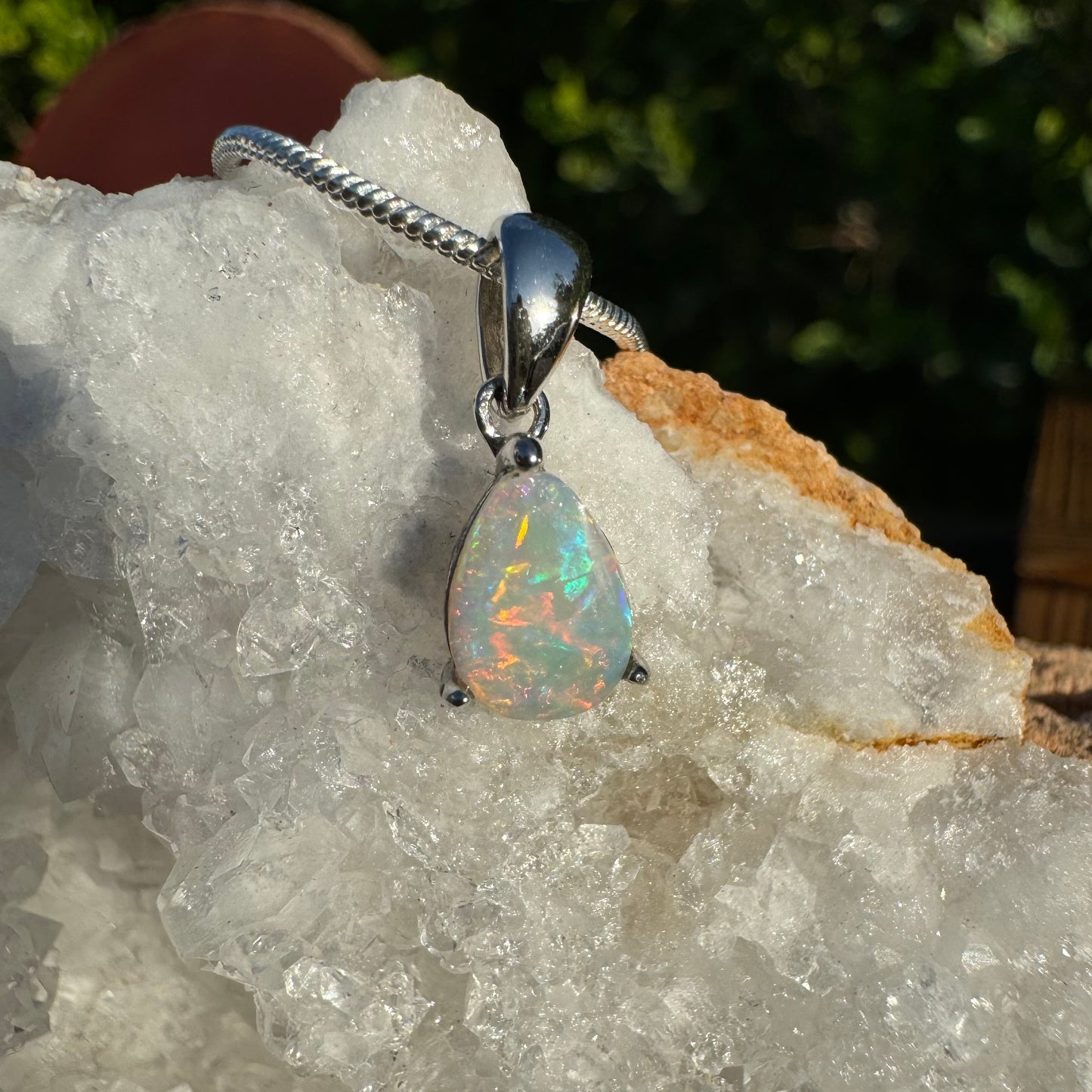 'Desert Radiance' ~ Handcrafted 1.5ct Solid Lightning Ridge Opal Sterling Silver Pendant Necklace - Iona Opal Australia