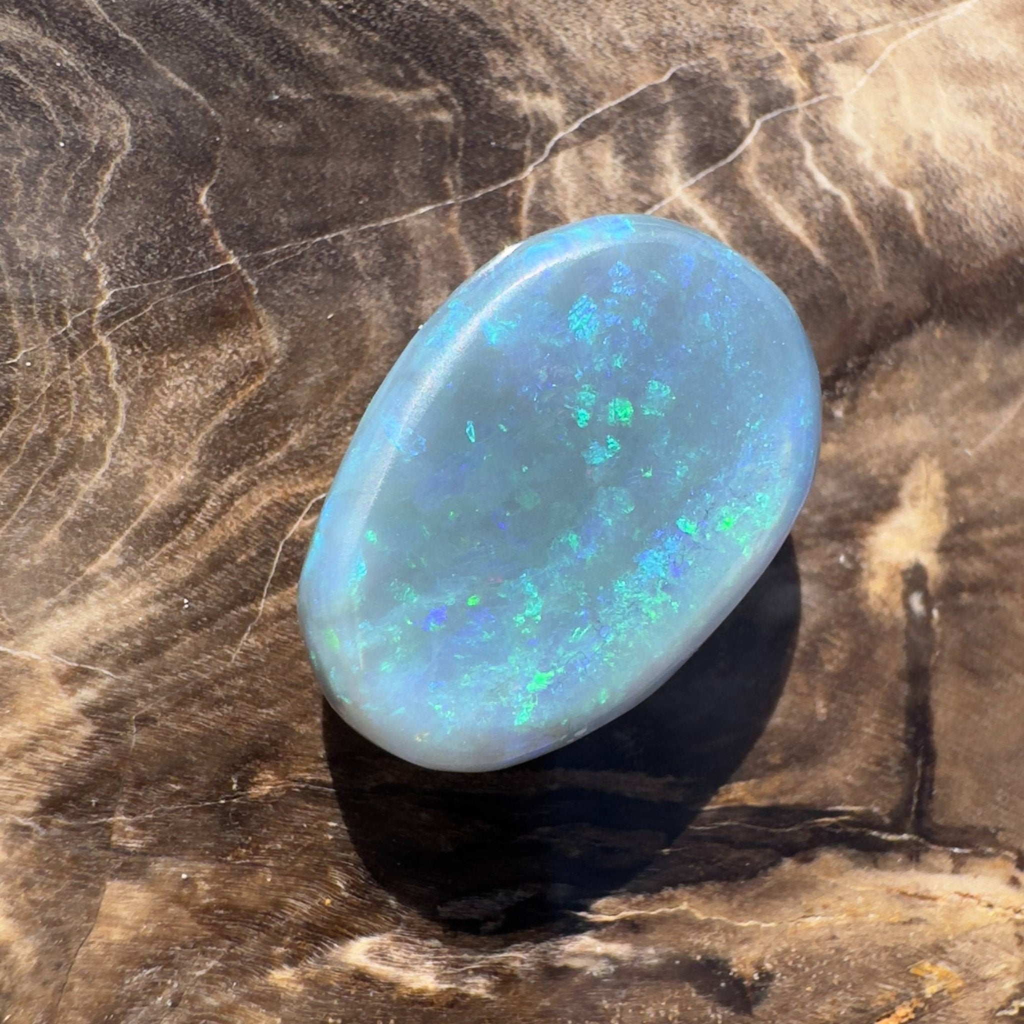 7.4ct Hand - cut Solid Australian Lightning Ridge Semi Black Opal