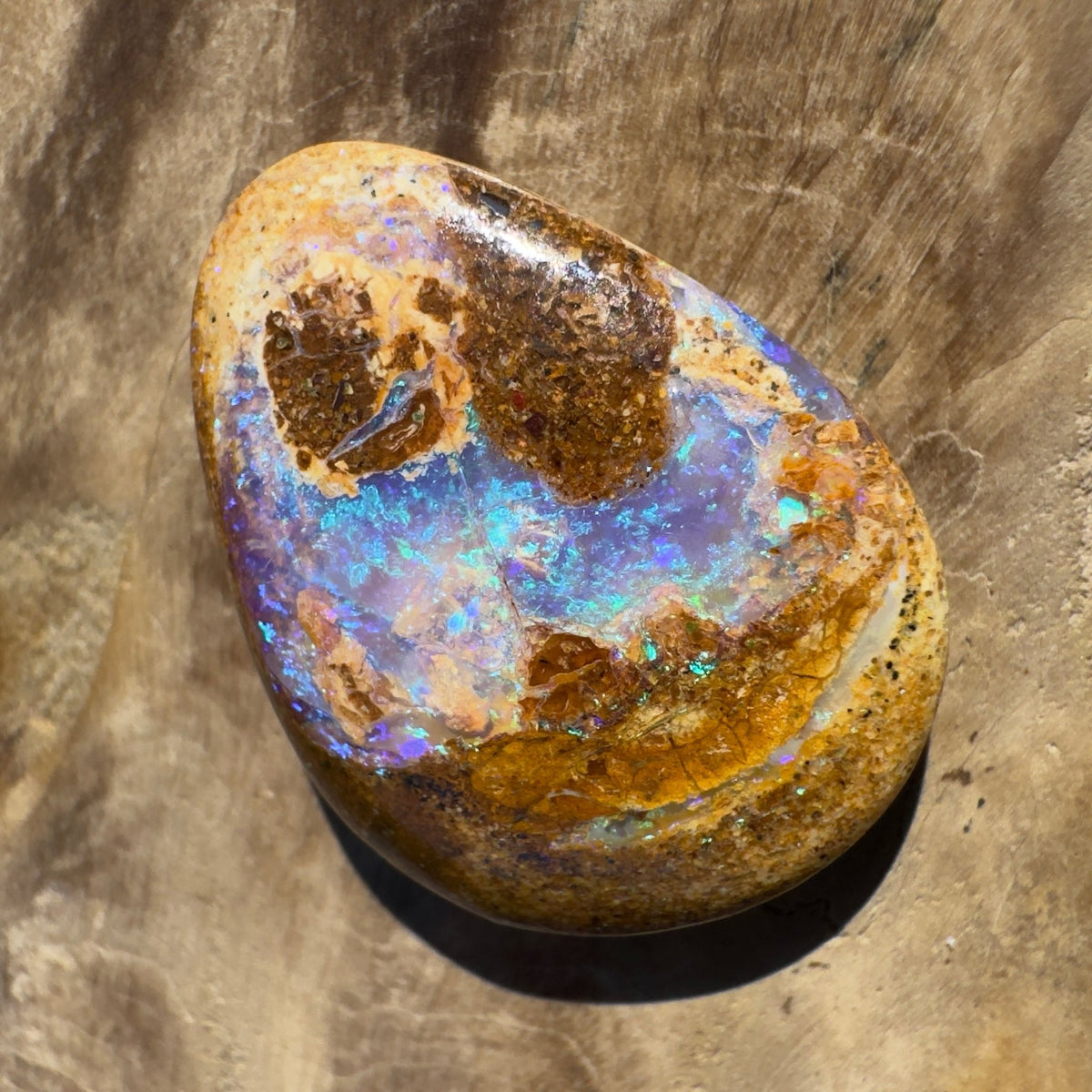 7ct Queensland Boulder Opal | Solid Australian Opal | Hand-Cut