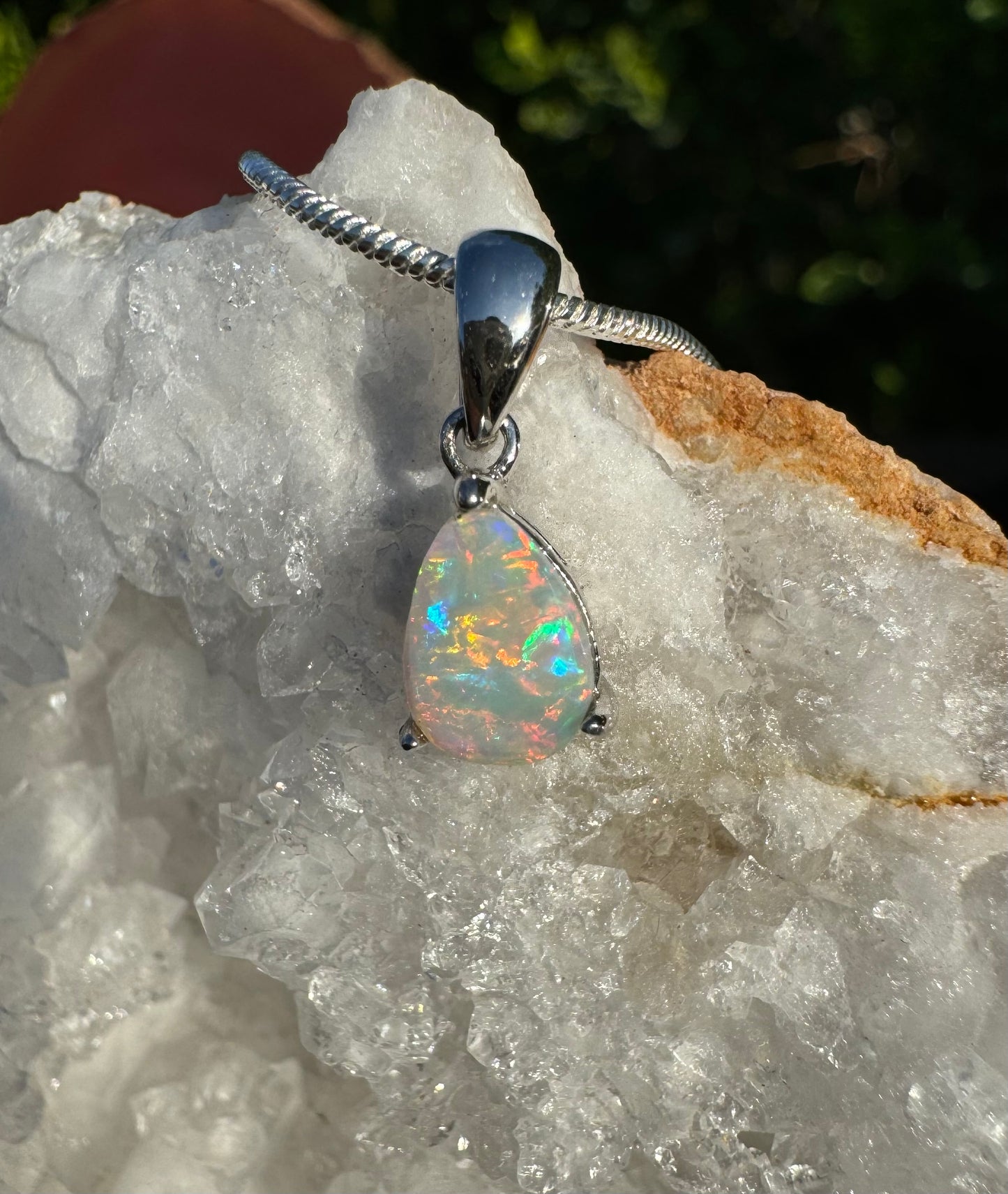 'Desert Radiance' ~ Handcrafted 1.5ct Solid Lightning Ridge Opal Sterling Silver Pendant Necklace - Iona Opal Australia