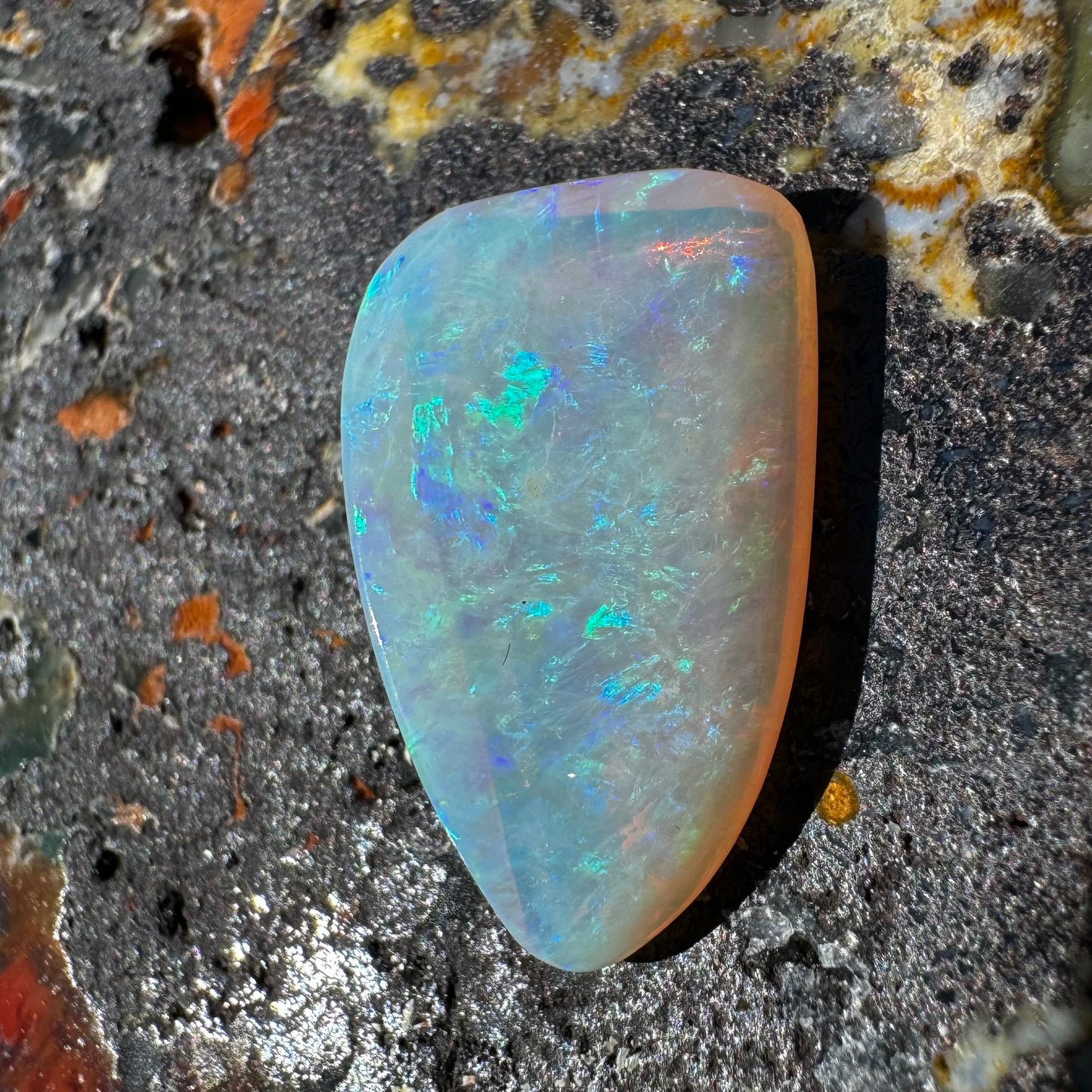 Lightning Ridge Crystal Opal 7.8carat Solid Hand-Cut Luxury - Iona Opal Australia