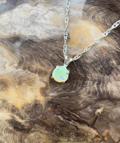 1.2ct Solid Coober Pedy Opal Sterling Silver Pendant