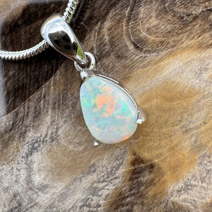 'Desert Radiance' ~ Handcrafted 1.5ct Solid Lightning Ridge Opal Sterling Silver Pendant Necklace - Iona Opal Australia