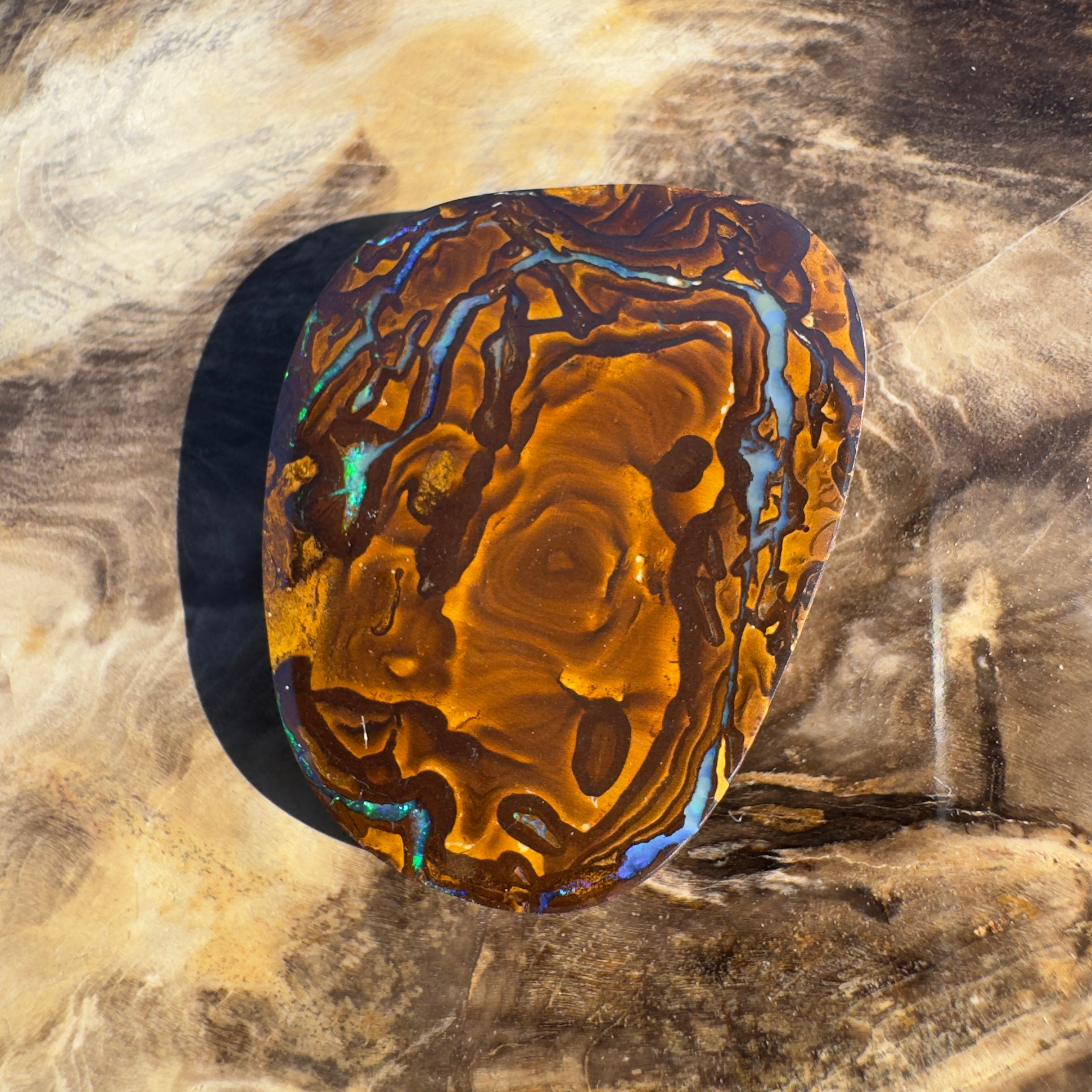 53ct Queensland Boulder Opal | Solid Australian Opal | Hand-Cut