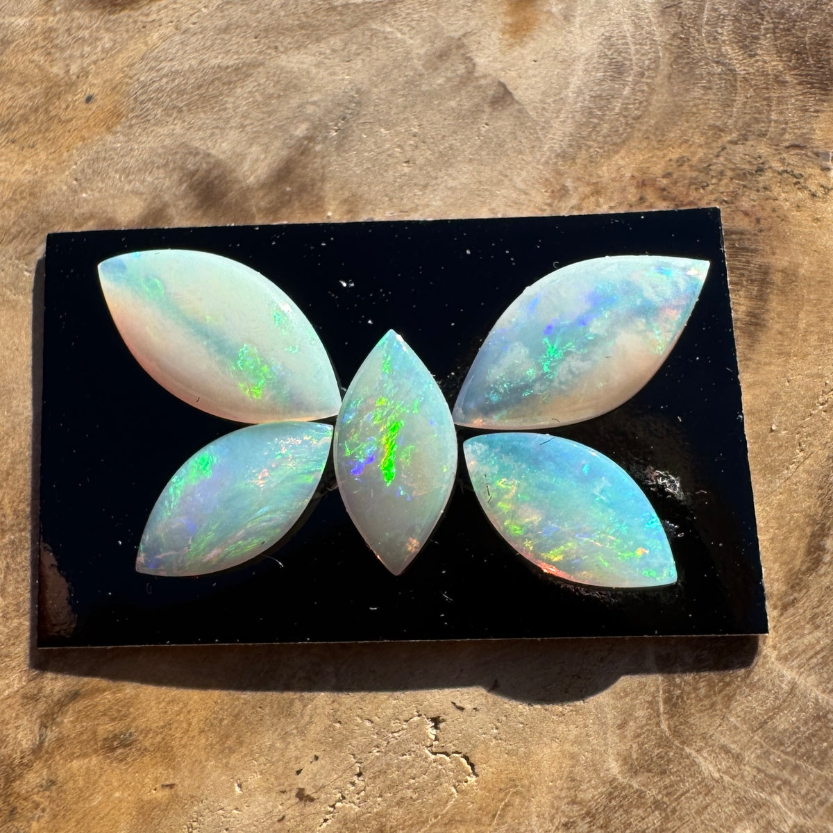 1.8ct Coober Pedy Opal Butterfly Set | Solid Australian Opal | Hand-Cut