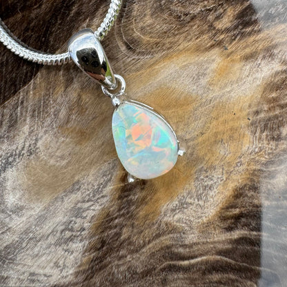 'Desert Radiance' ~ Handcrafted 1.5ct Solid Lightning Ridge Opal Sterling Silver Pendant Necklace - Iona Opal Australia