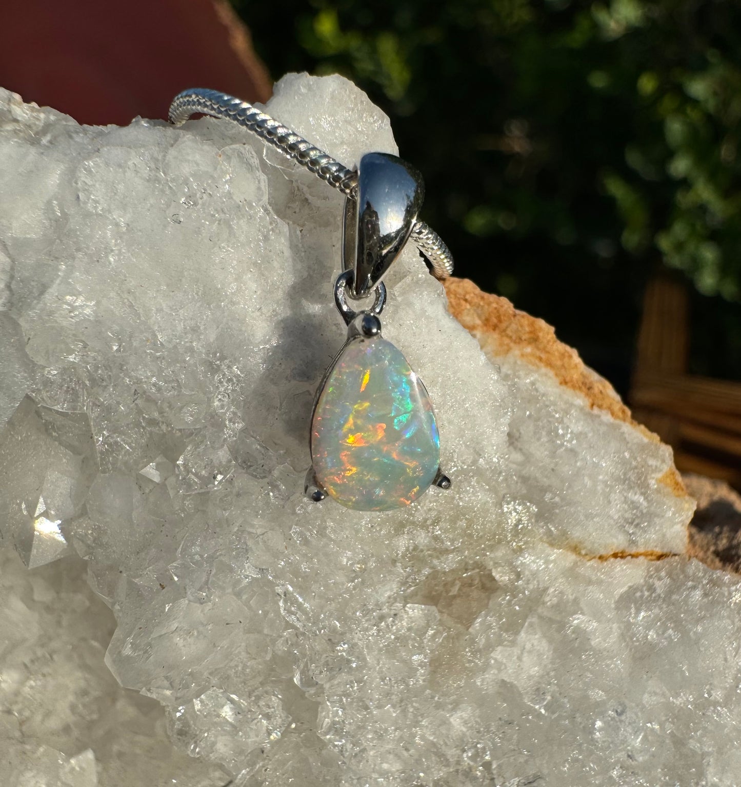 'Desert Radiance' ~ Handcrafted 1.5ct Solid Lightning Ridge Opal Sterling Silver Pendant Necklace - Iona Opal Australia