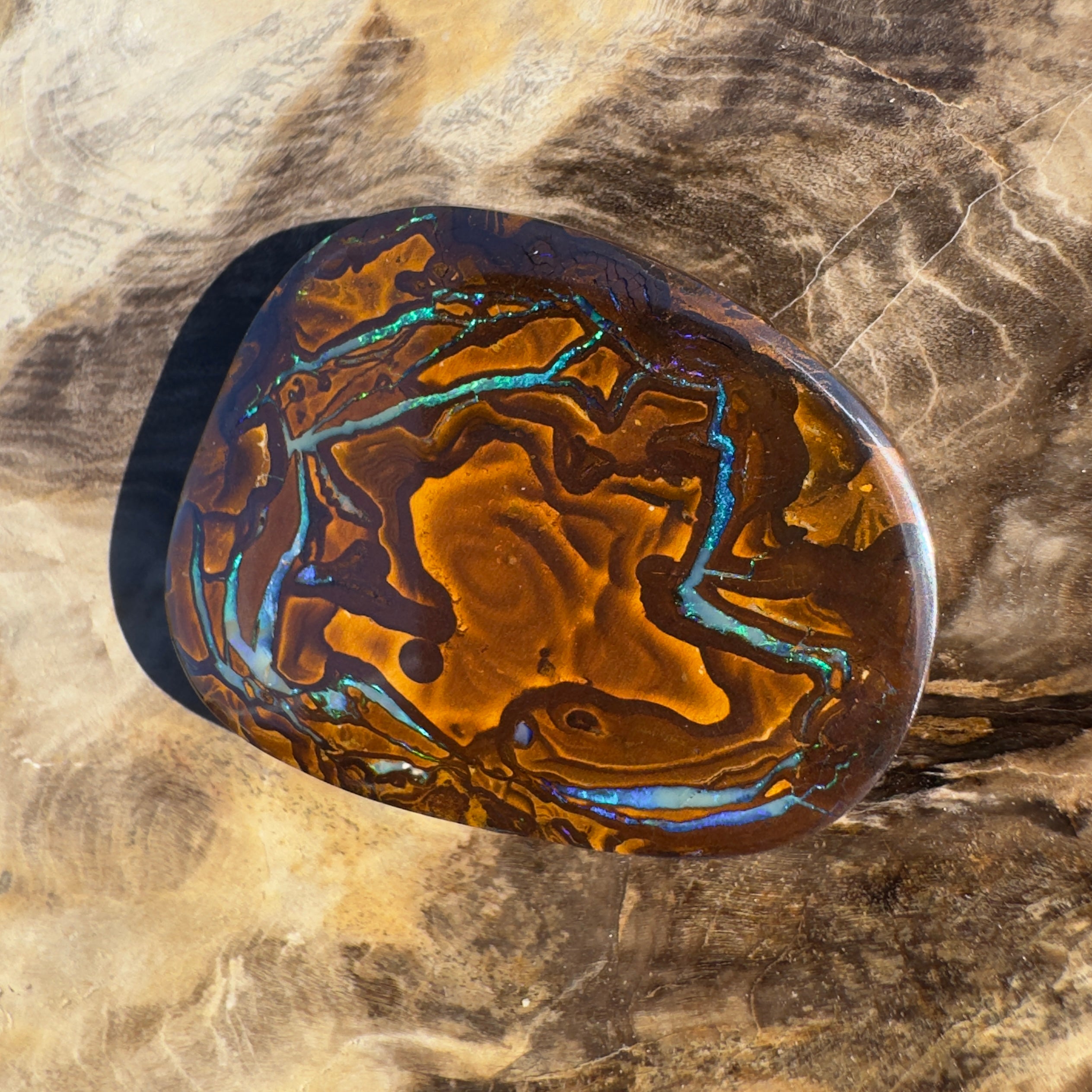 53ct Queensland Boulder Opal | Solid Australian Opal | Hand-Cut