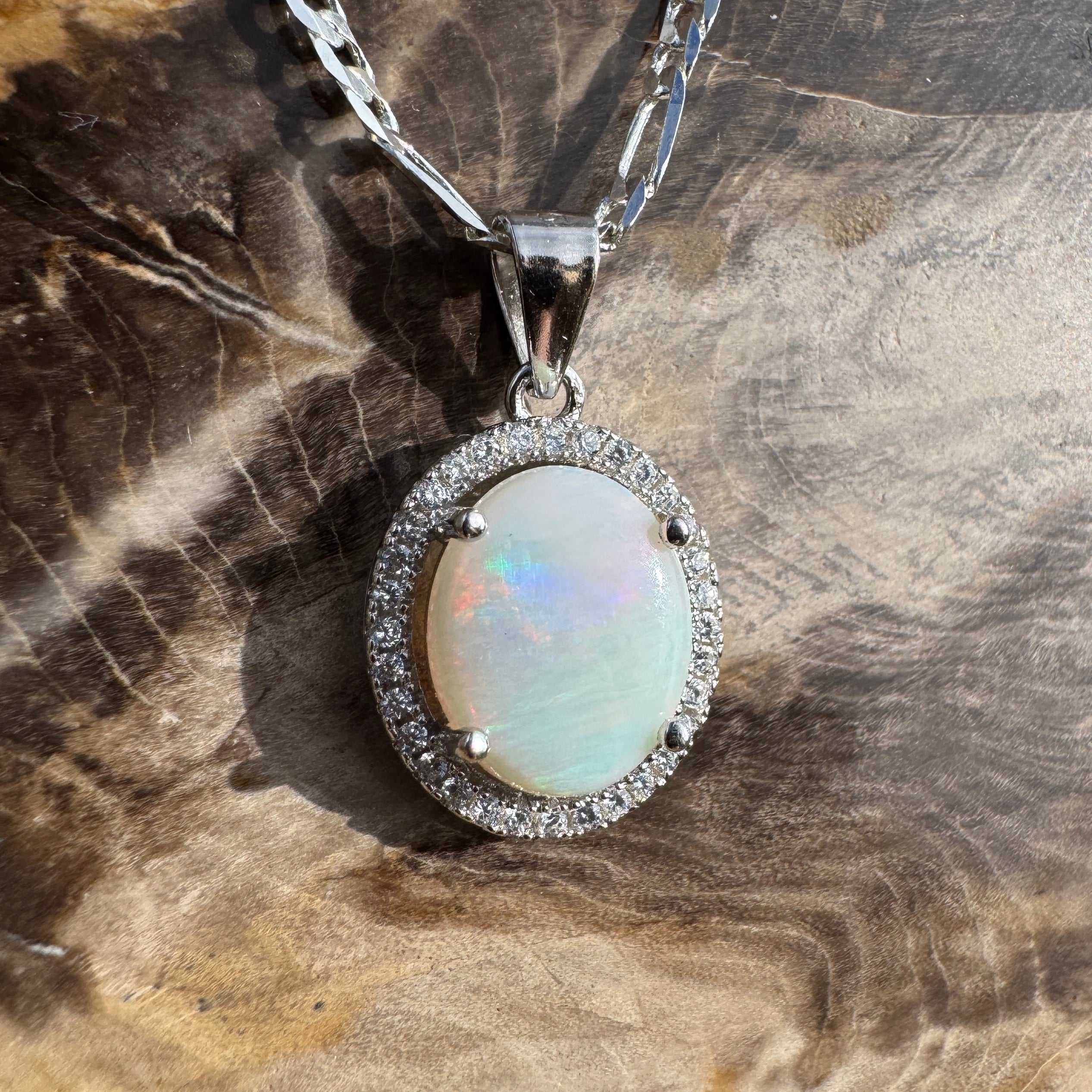 1.8ct Coober Pedy Opal Pendant Necklace ~ 'Binna Burra Rainforest' | 925 Sterling Silver | Solid Australian Opal