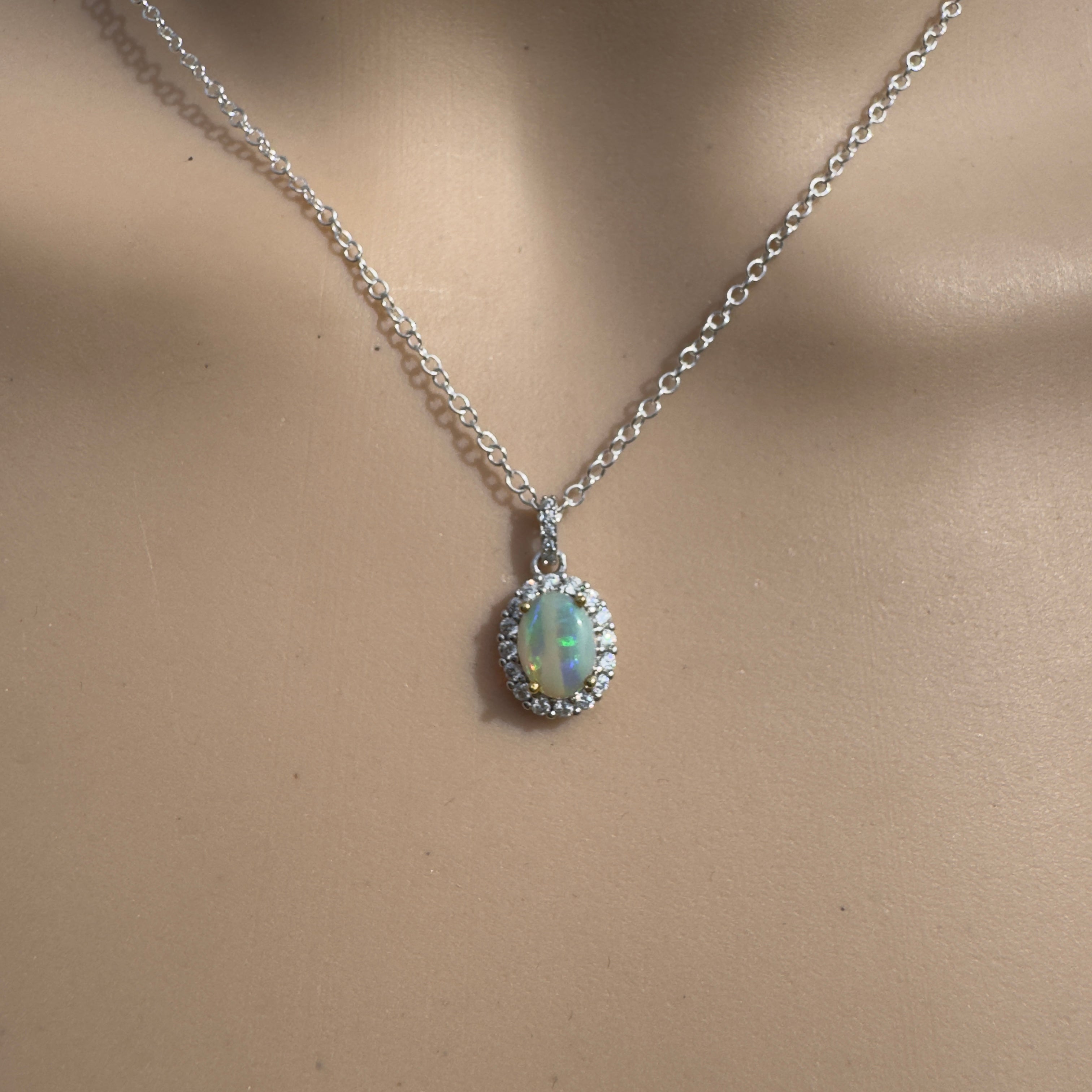 1ct Lightning Ridge Opal Pendant Necklace ~ 'Encounter Bay Current' | 925 Sterling Silver | Solid Australian Opal