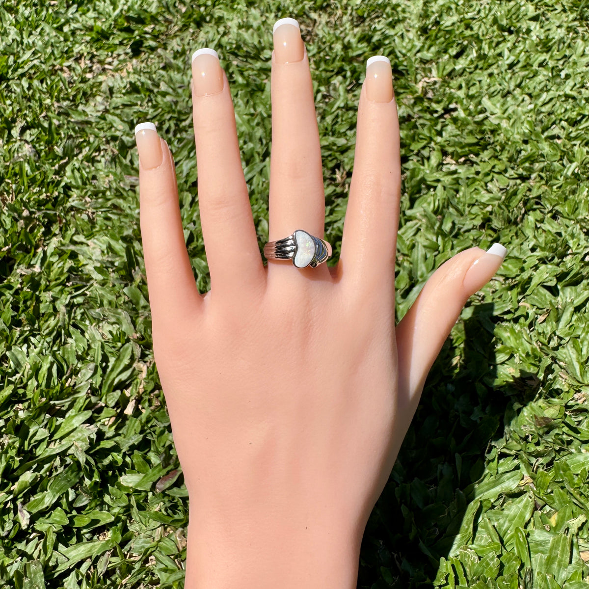 1ct Coober Pedy Opal Ring ~ 'Walhalla Firelight' | 925 Sterling Silver | Solid Australian Opal