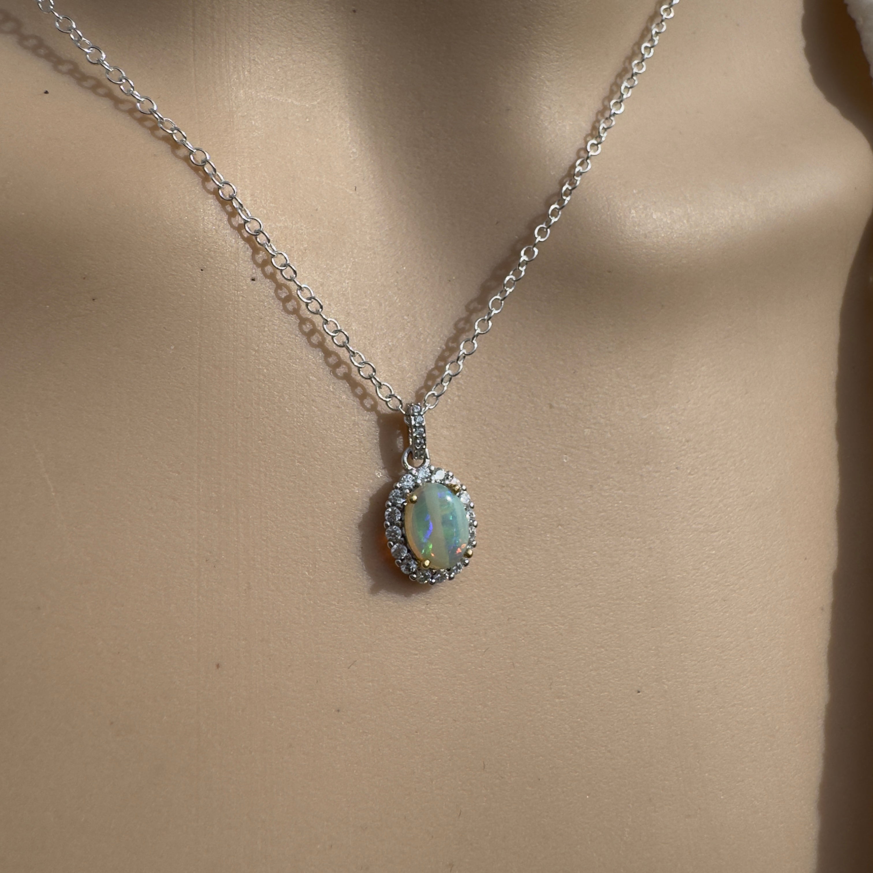 1ct Lightning Ridge Opal Pendant Necklace ~ 'Encounter Bay Current' | 925 Sterling Silver | Solid Australian Opal