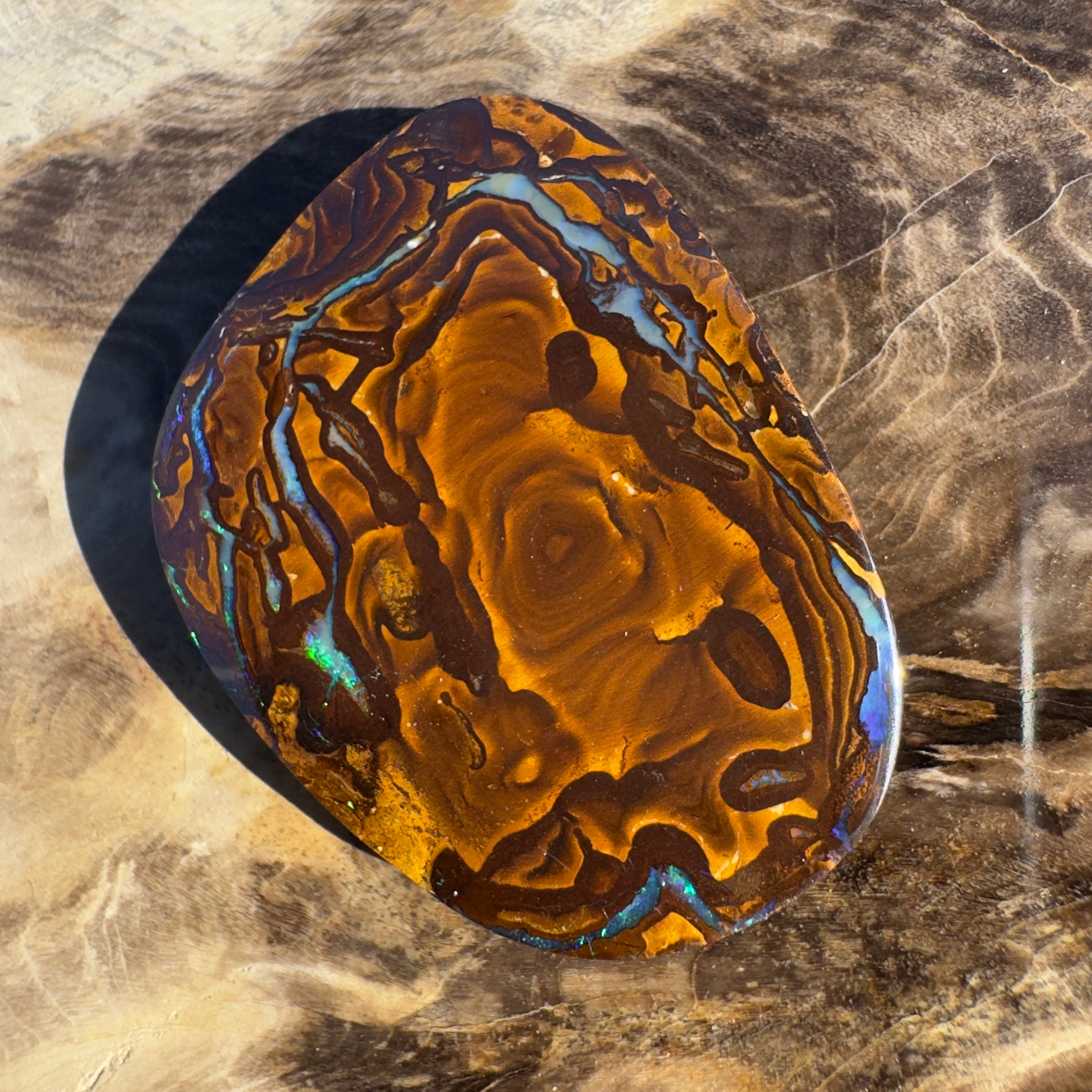53ct Queensland Boulder Opal | Solid Australian Opal | Hand-Cut