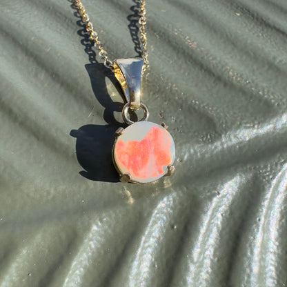 'Red Sky at Night' ~ Handcrafted 9ct Solid Gold 1ct Lightning Ridge Opal Pendant