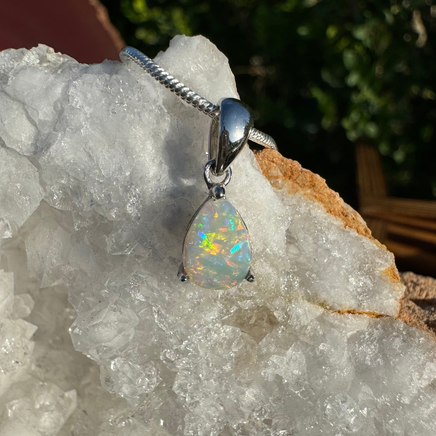 'Desert Radiance' ~ Handcrafted 1.5ct Solid Lightning Ridge Opal Sterling Silver Pendant Necklace - Iona Opal Australia