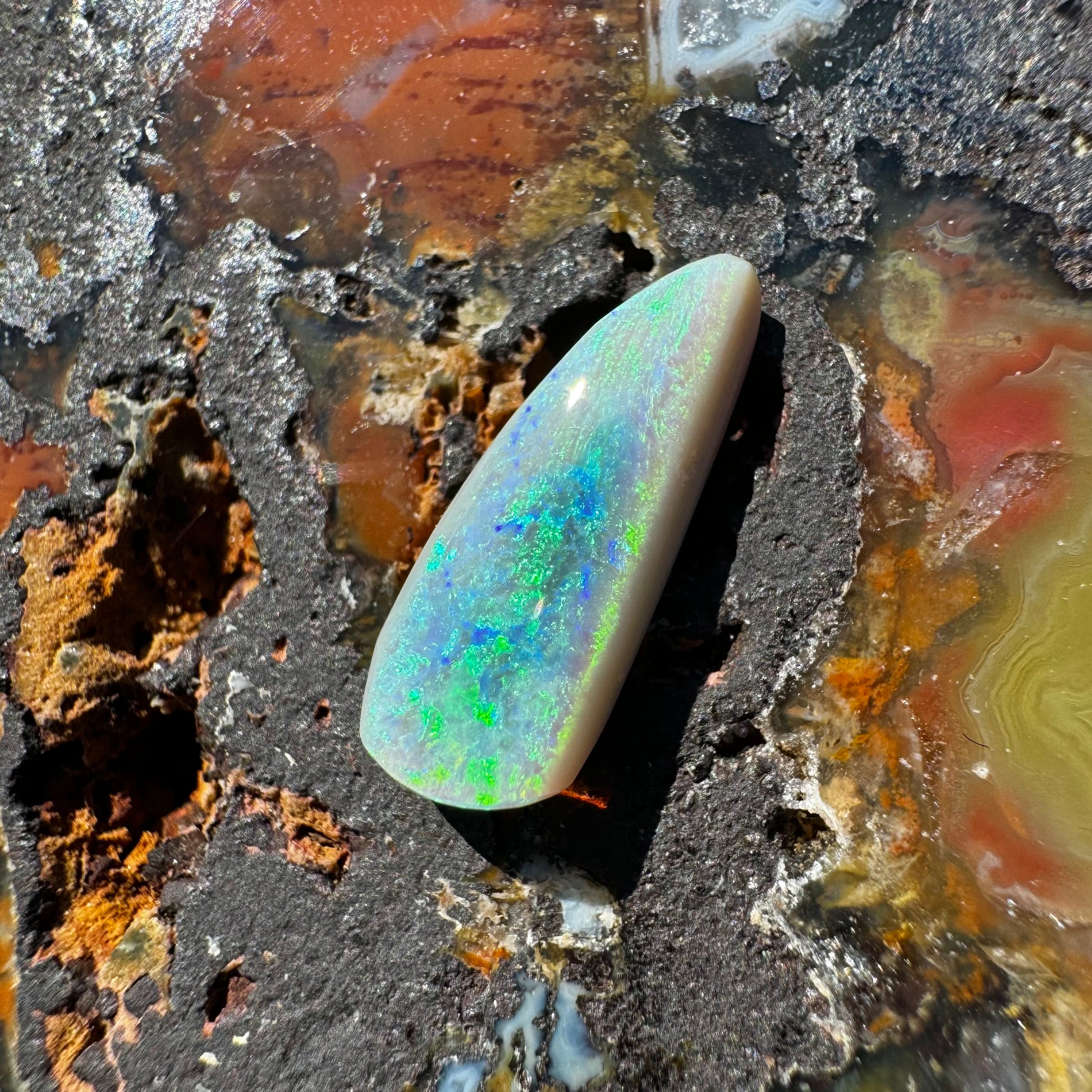 Lightning Ridge Semi-Black Opal 2.1carat Solid Hand-Cut Luxury - Iona Opal Australia