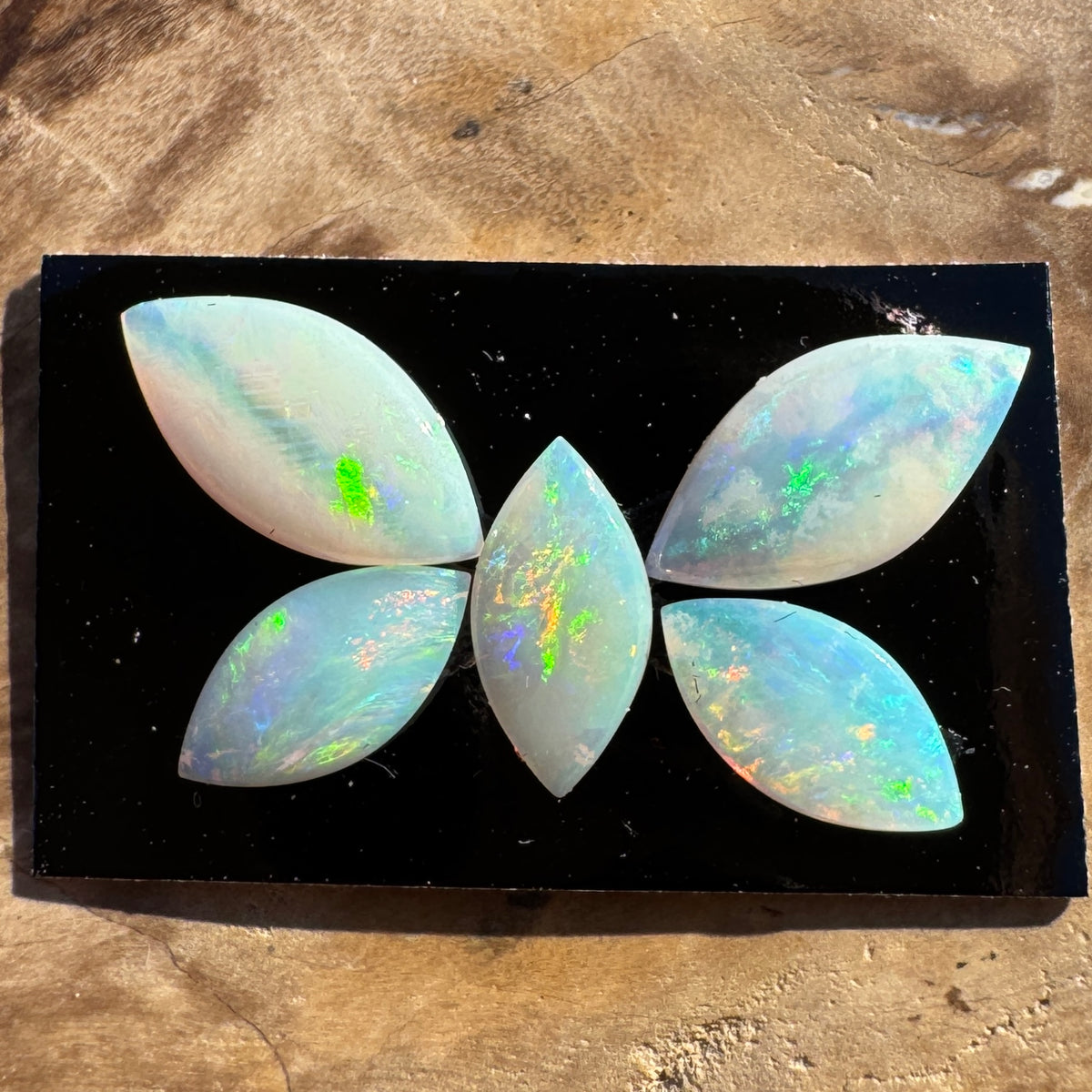1.8ct Coober Pedy Opal Butterfly Set | Solid Australian Opal | Hand-Cut