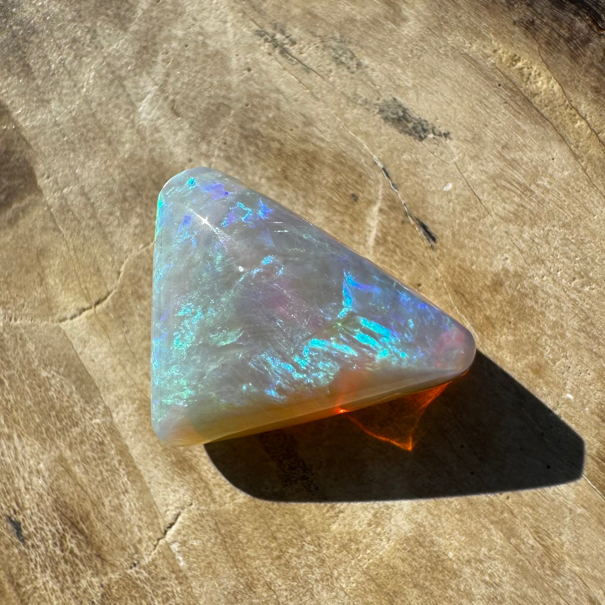 Australian Crystal Opal 3.7carat Solid Hand Cut Luxury - Iona Opal Australia