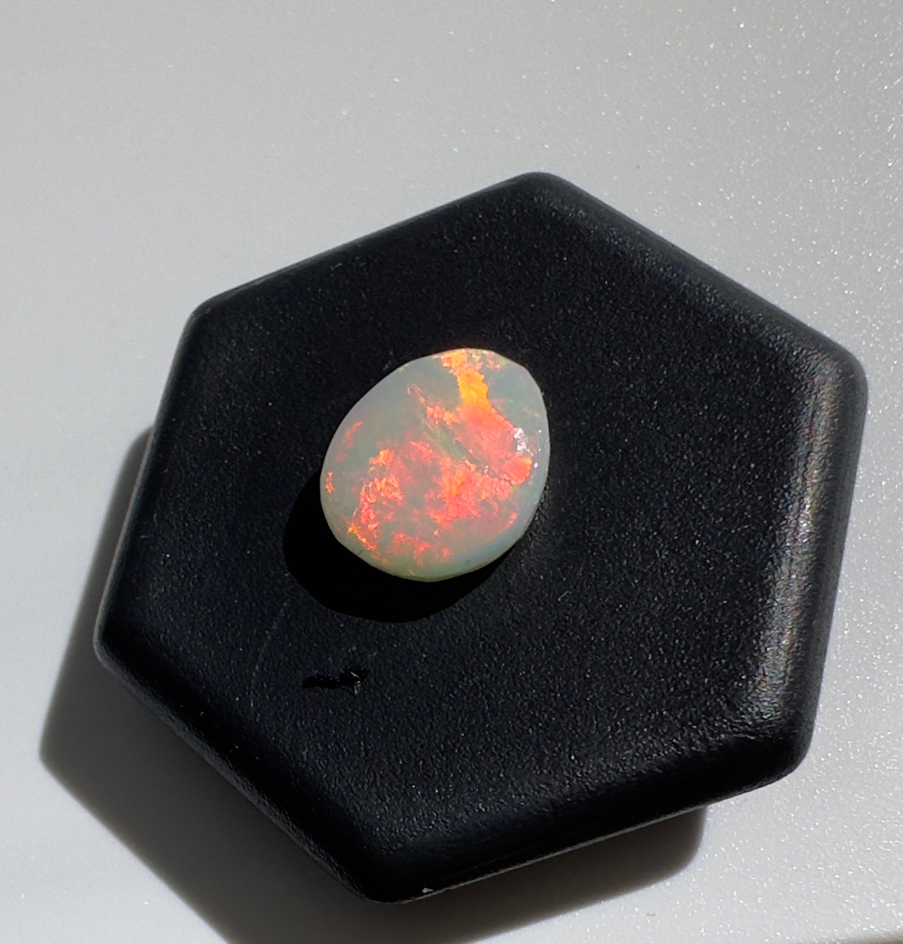 Australian Lightning Ridge Opal Fire Stone Red 1.1 Carat Solid Hand Cut Luxury - Iona Opal Australia