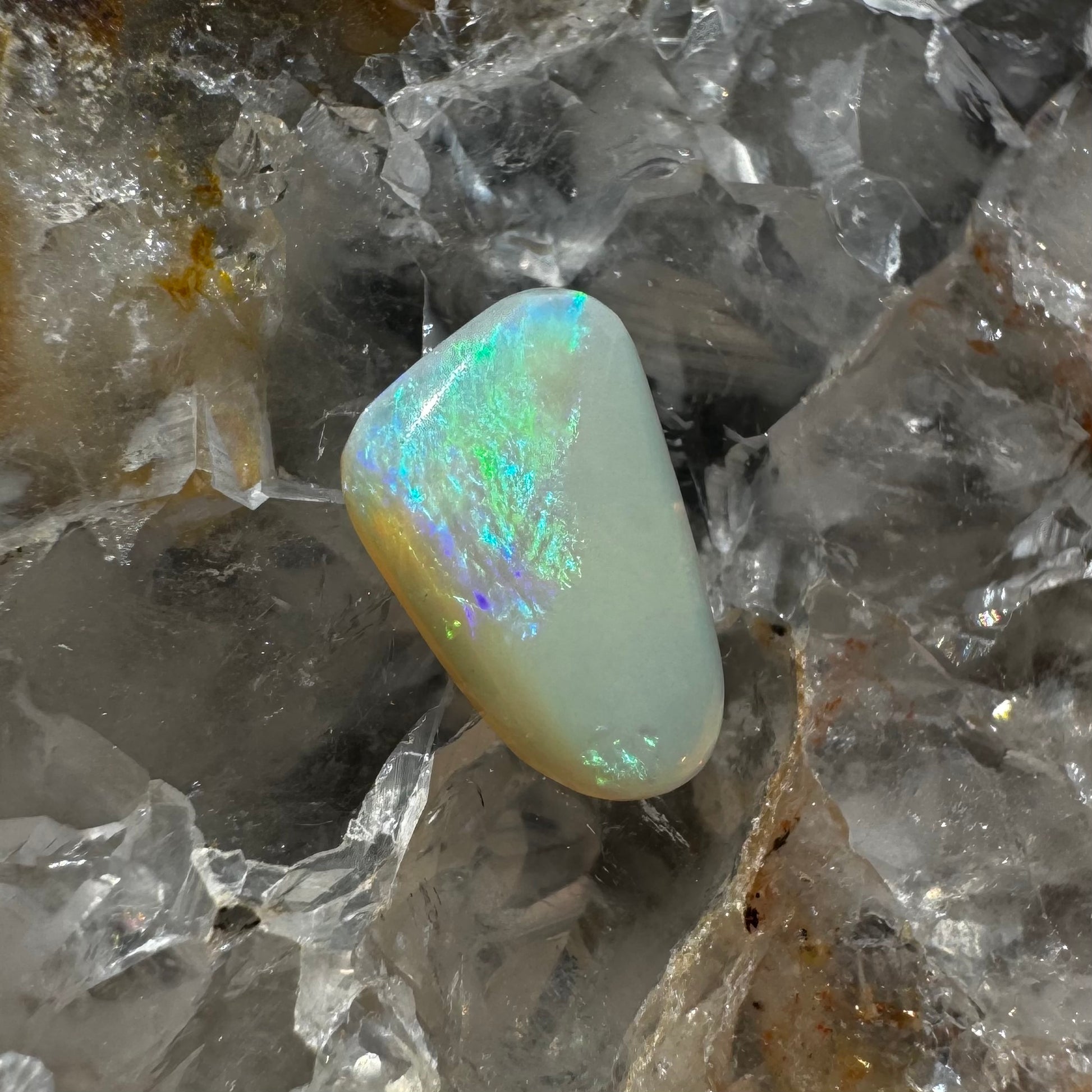 Australian Coober Pedy Crystal Opal 1.4carat Solid Hand Cut Luxury - Iona Opal Australia