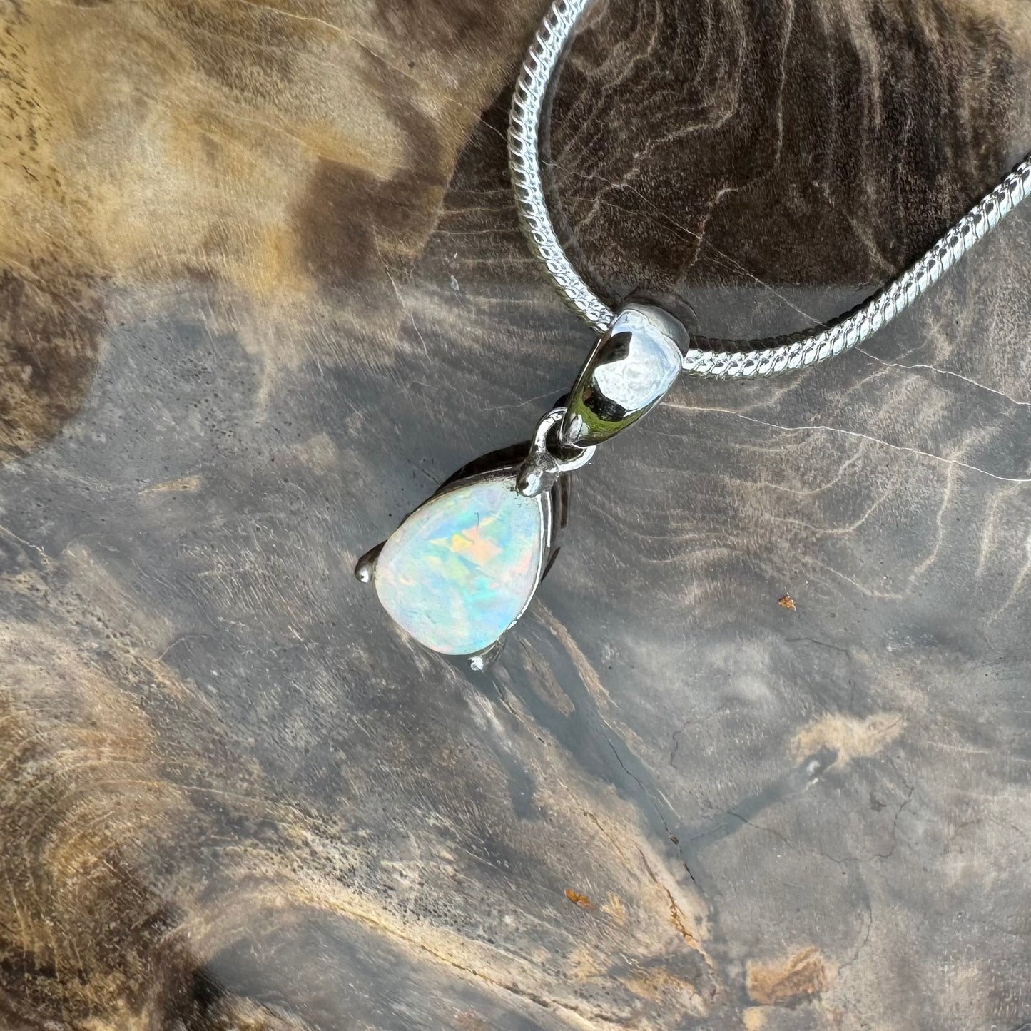 'Desert Radiance' ~ Handcrafted 1.5ct Solid Lightning Ridge Opal Sterling Silver Pendant Necklace - Iona Opal Australia