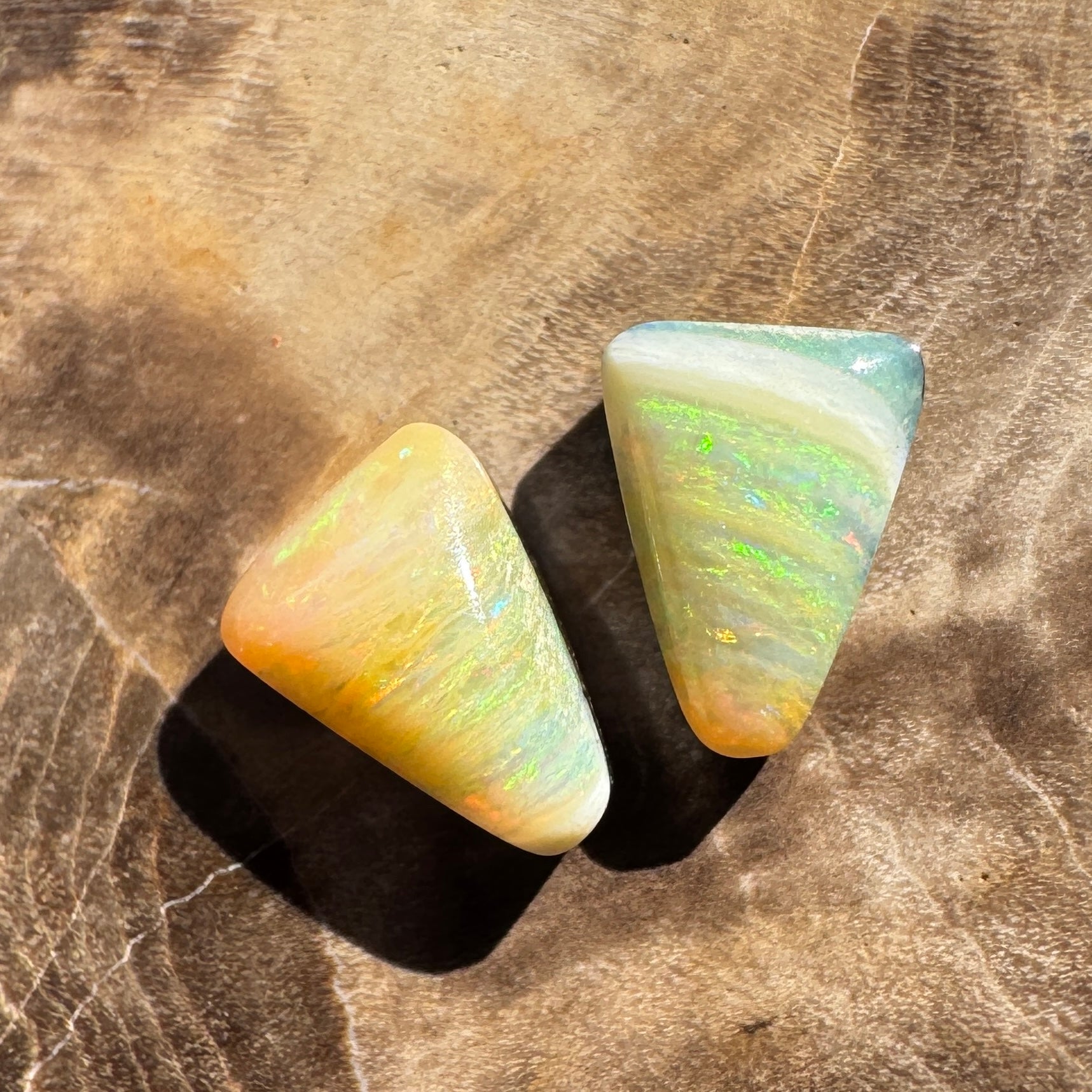 1.2ct Queensland Boulder Opal matched pair | Solid Australian Opal | Hand-Cut