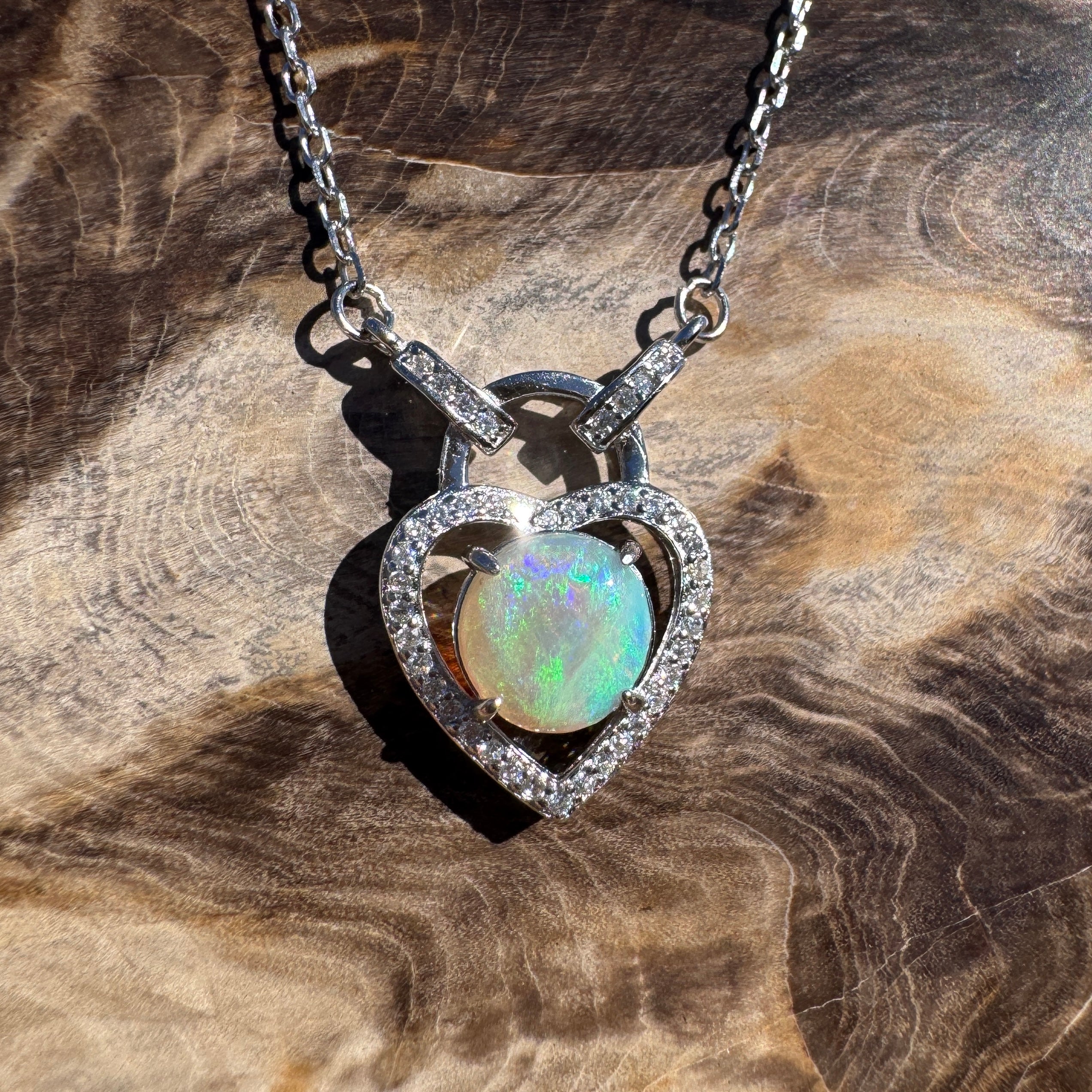 1ct Lightning Ridge Opal Pendant Necklace ~ 'Magnetic Island Blue' | 925 Sterling Silver | Solid Australian Opal