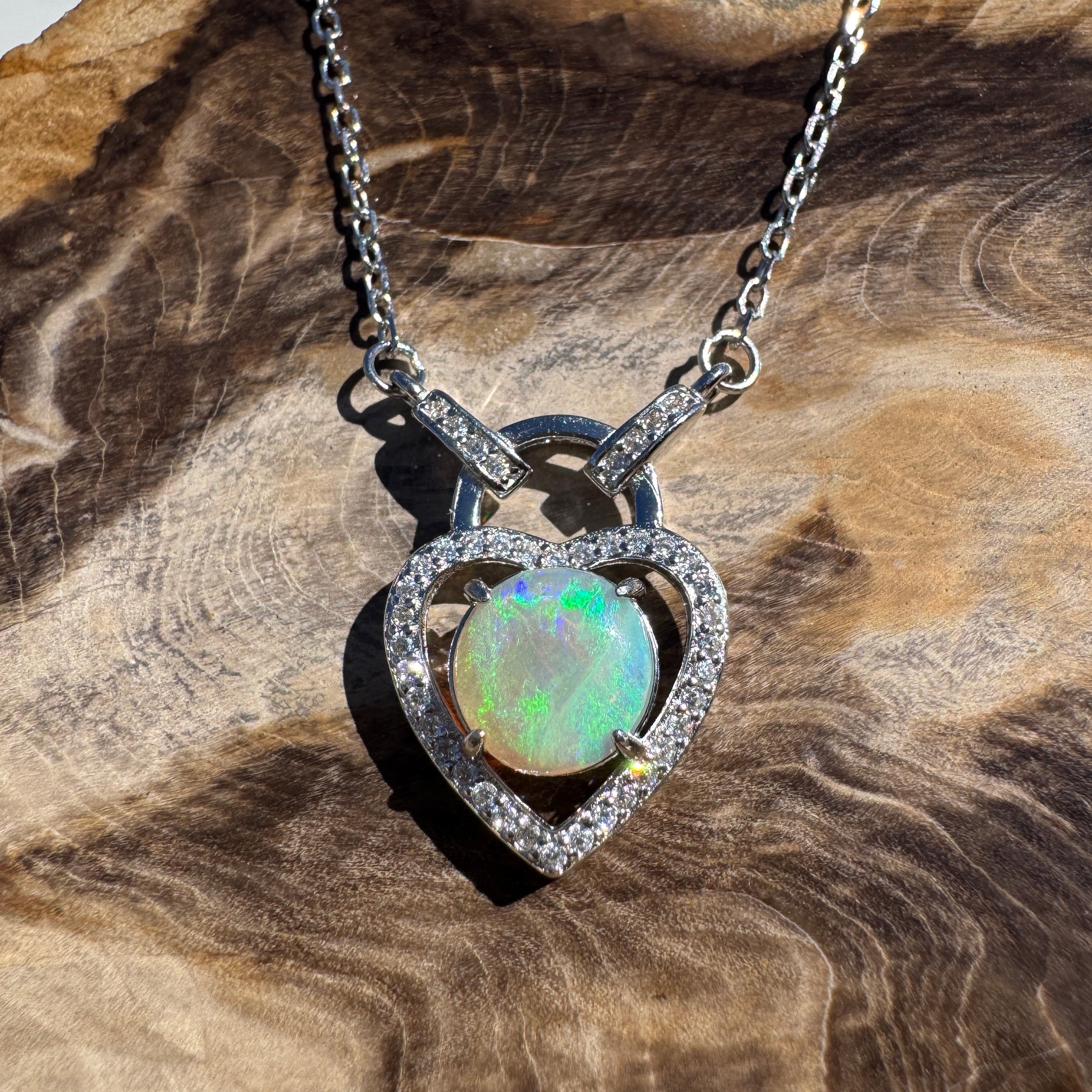 1ct Lightning Ridge Opal Pendant Necklace ~ 'Magnetic Island Blue' | 925 Sterling Silver | Solid Australian Opal