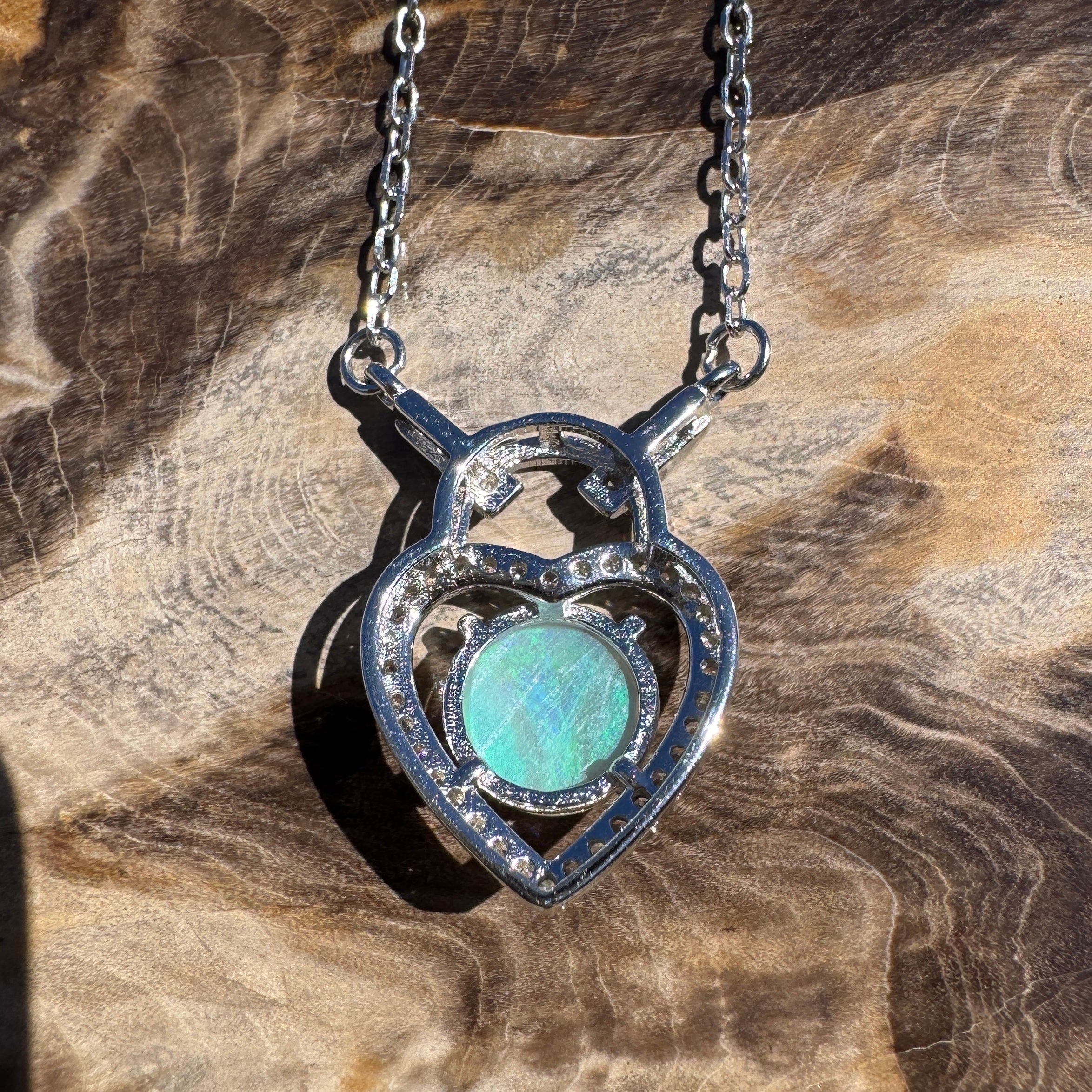 1ct Lightning Ridge Opal Pendant Necklace ~ 'Magnetic Island Blue' | 925 Sterling Silver | Solid Australian Opal
