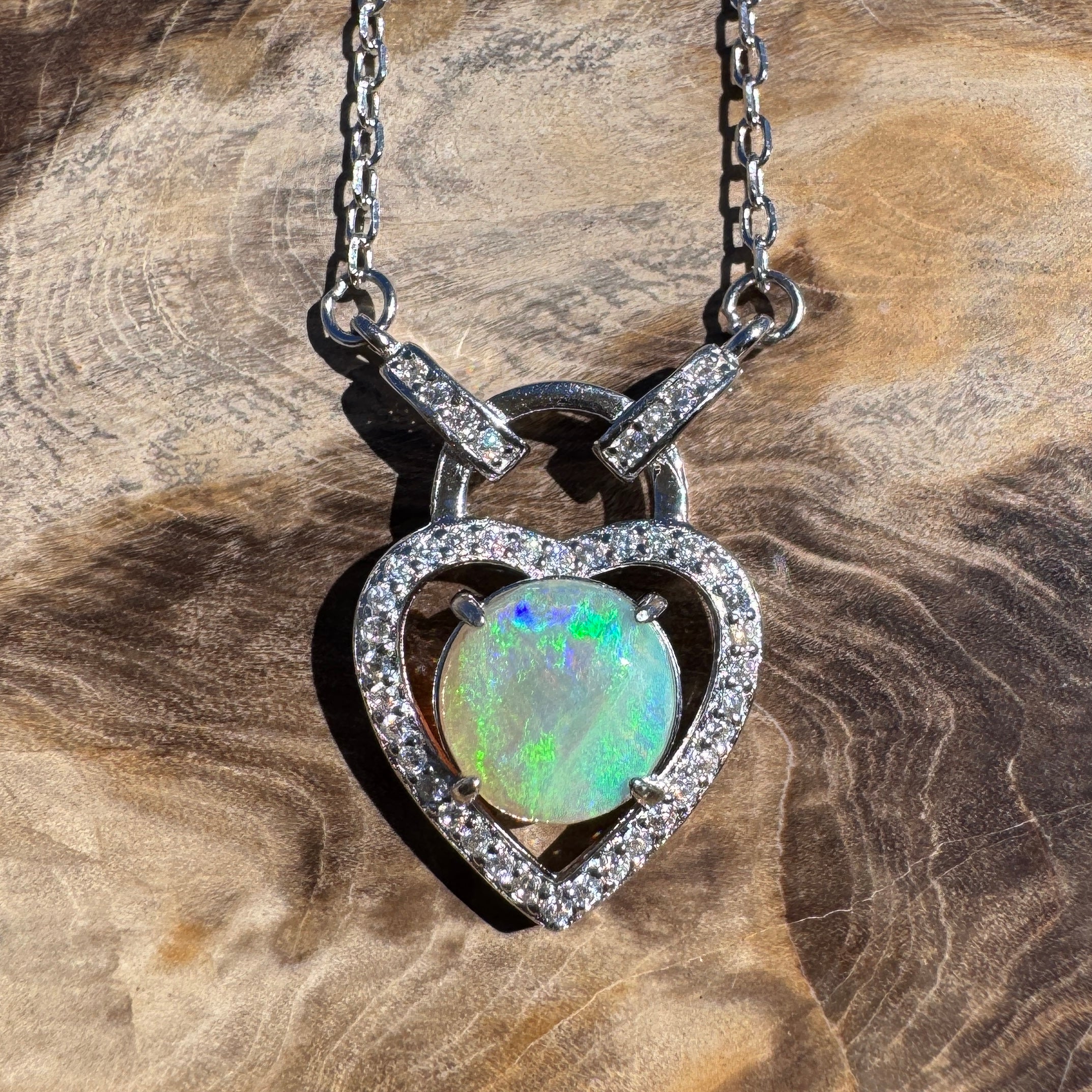 1ct Lightning Ridge Opal Pendant Necklace ~ 'Magnetic Island Blue' | 925 Sterling Silver | Solid Australian Opal