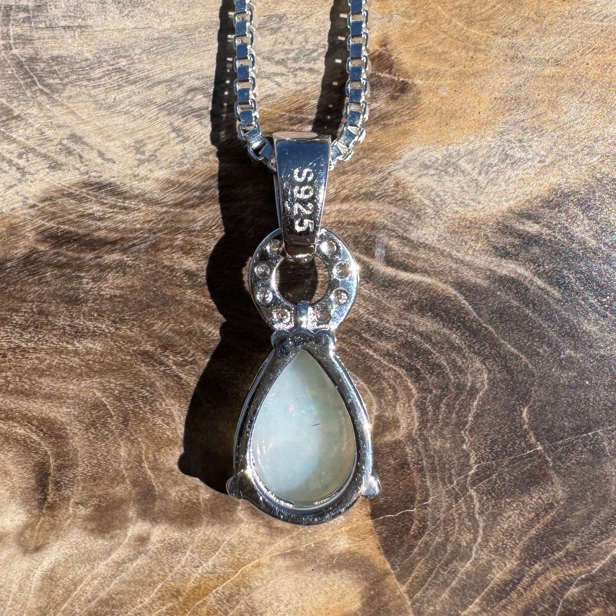 0.7ct Coober Pedy Opal Pendant Necklace ~ 'Carnarvon Gorge Colour' | 925 Sterling Silver | Solid Australian Opal