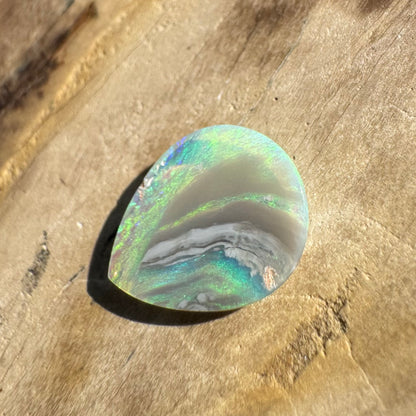 0.6carat Hand-Cut Solid Lightning Ridge Semi Black Opal - Iona Opal Australia