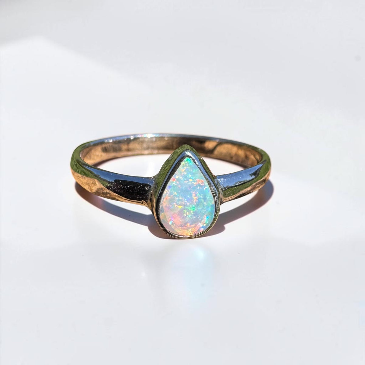 0.5ct Lightning Ridge Opal Ring ~ 'Cann River Blue' | 925 Sterling Silver | Solid Australian Opal