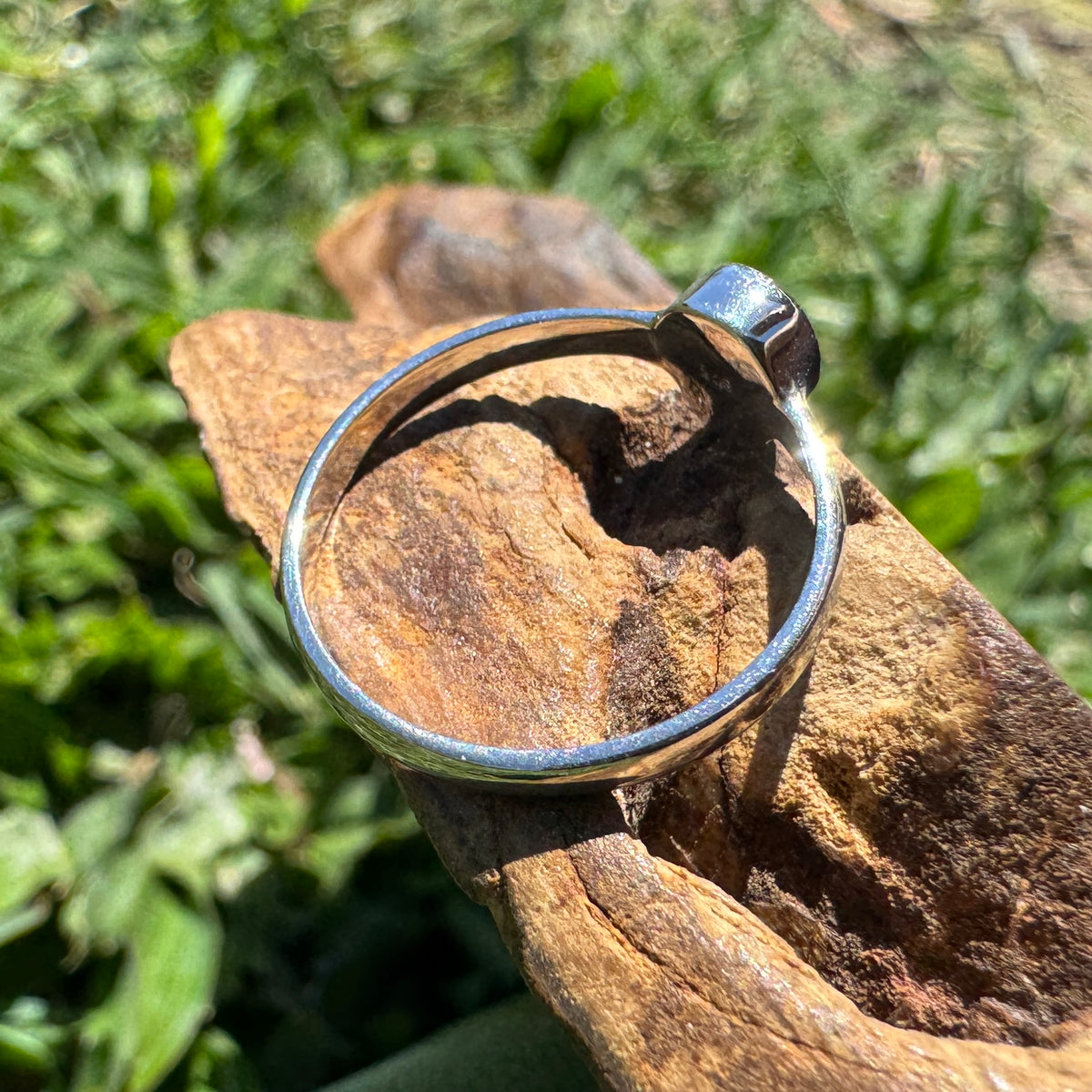 0.5ct Lightning Ridge Opal Ring ~ 'Cann River Blue' | 925 Sterling Silver | Solid Australian Opal