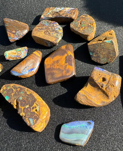 Winton Boulder Opal Hand-Cut Rub Parcel 572carats - Iona Opal Australia